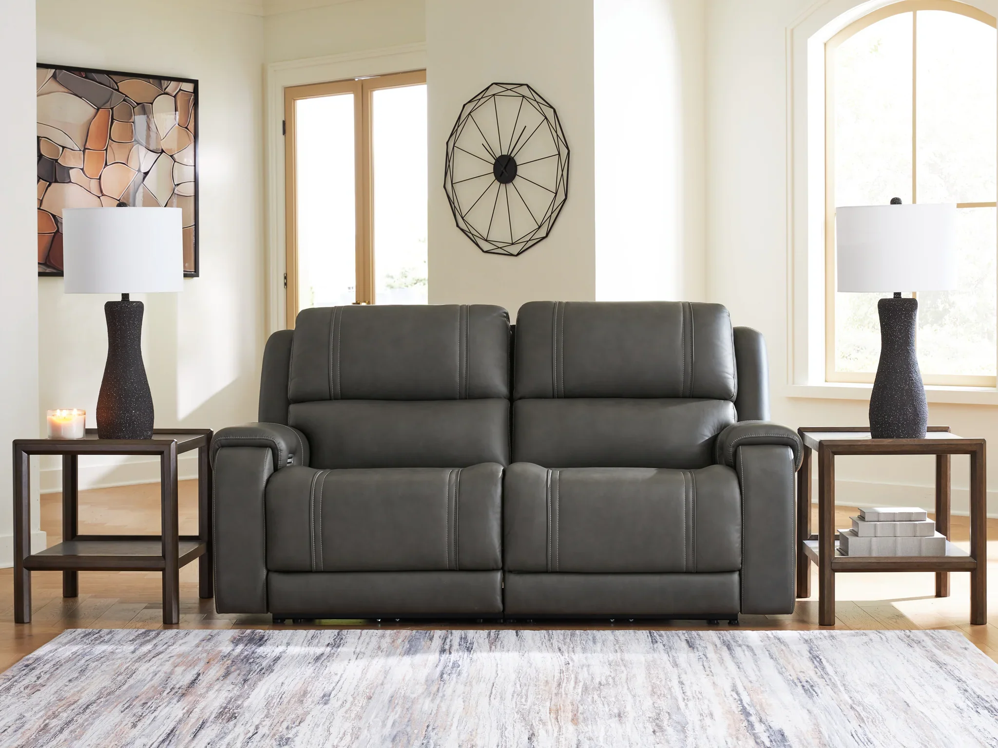 5Z - Pittson - 2-Piece Power Reclining Sectional Loveseat - Anchor - Image 2