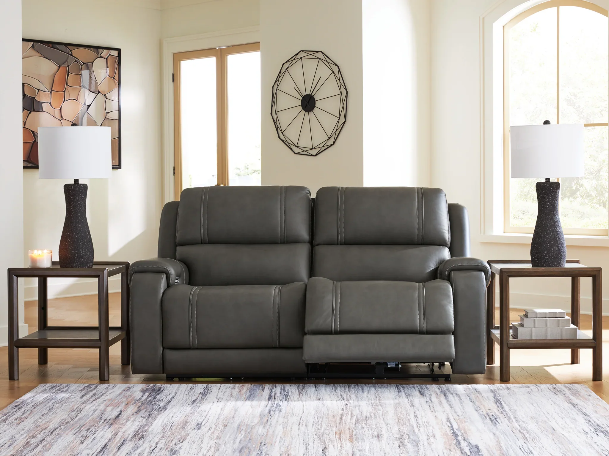 5Z - Pittson - 2-Piece Power Reclining Sectional Loveseat - Anchor - Image 6