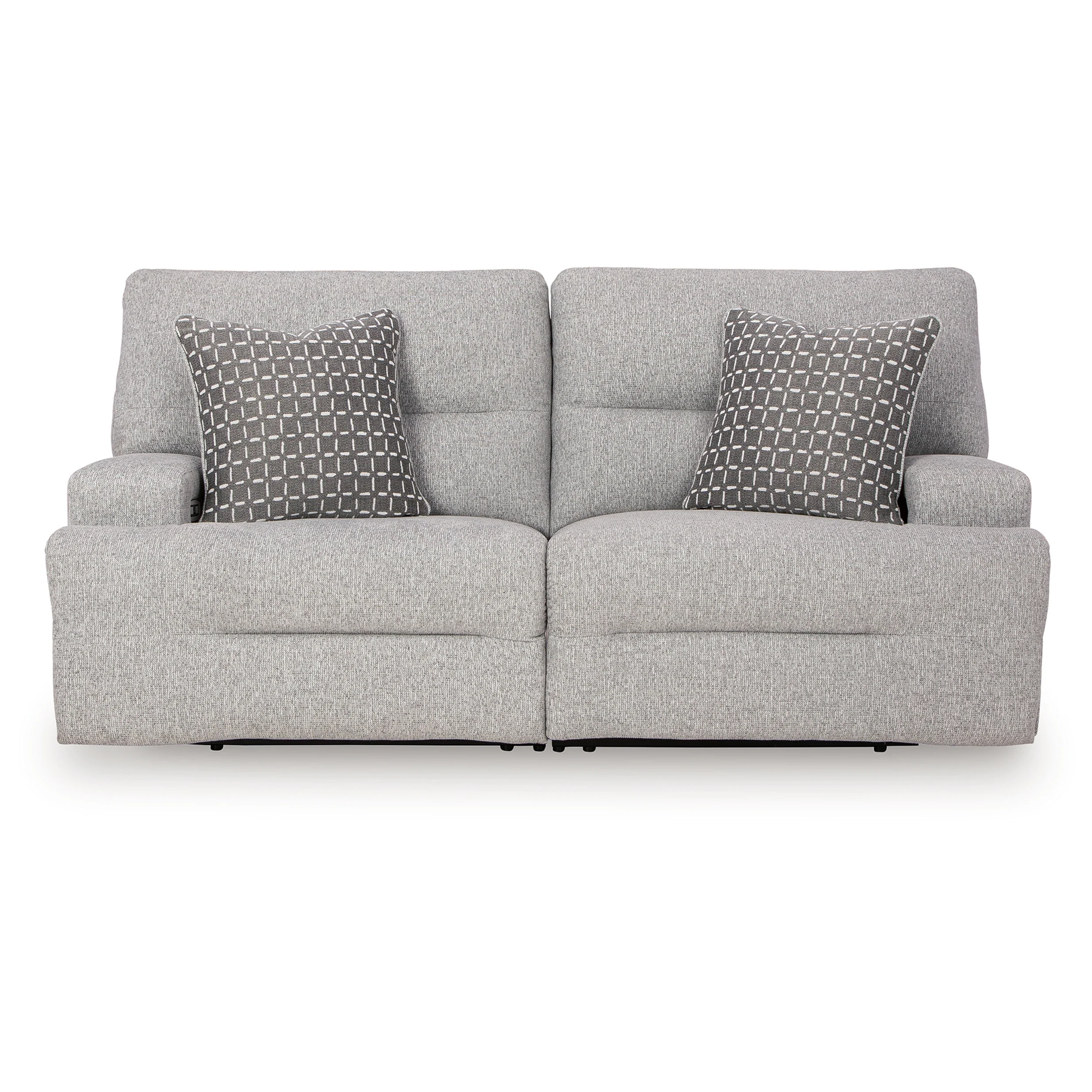 Acklen Place - 2-Piece Power Reclining Sectional Loveseat - Pewter
