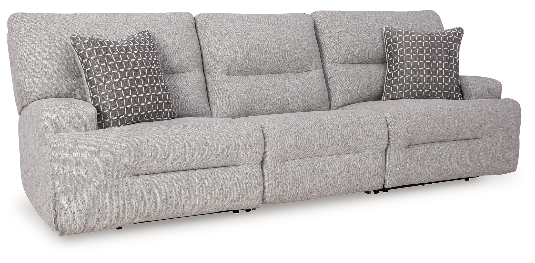 Acklen Place - 3-Piece Power Reclining Sectional Sofa - Pewter - Image 3