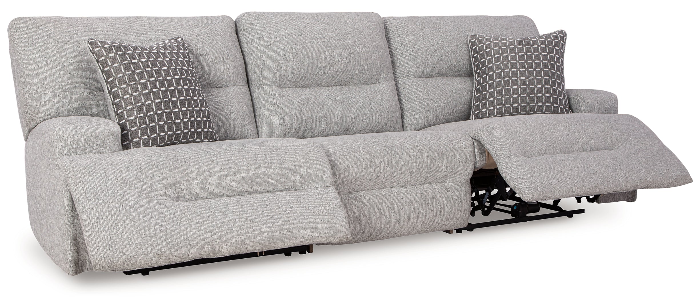 Acklen Place - 3-Piece Power Reclining Sectional Sofa - Pewter - Image 4