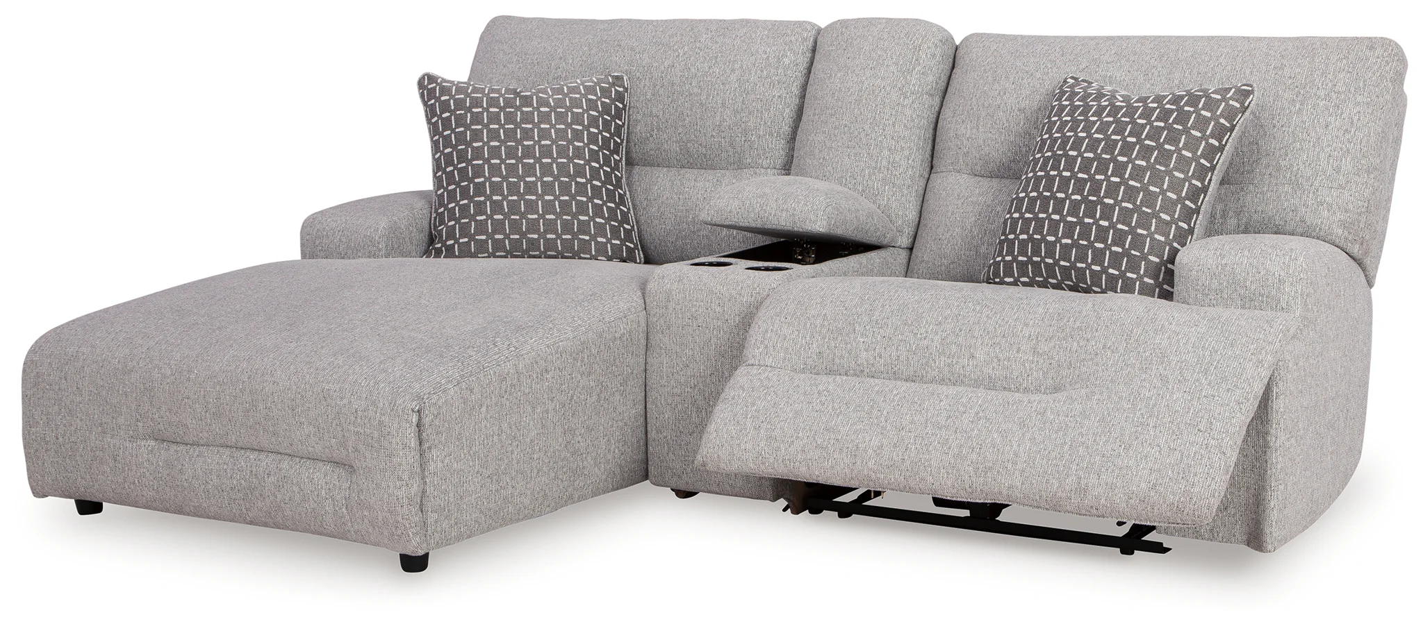 Acklen Place - Pewter - 3-Piece Power Reclining Sectional Sofa With Laf Chaise - Image 3