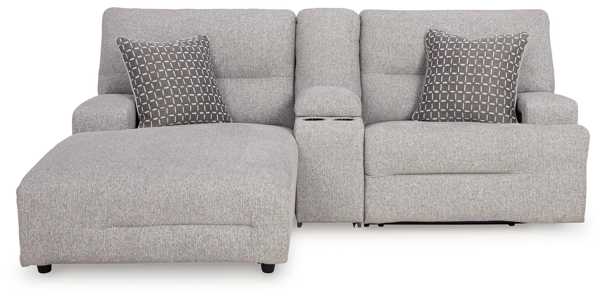 Acklen Place - Pewter - 3-Piece Power Reclining Sectional Sofa With Laf Chaise - Image 4
