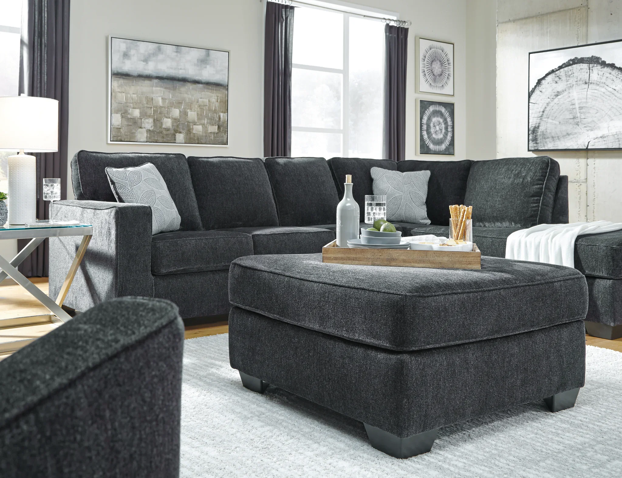 Altari - Dark Gray - Oversized Accent Ottoman - Image 5