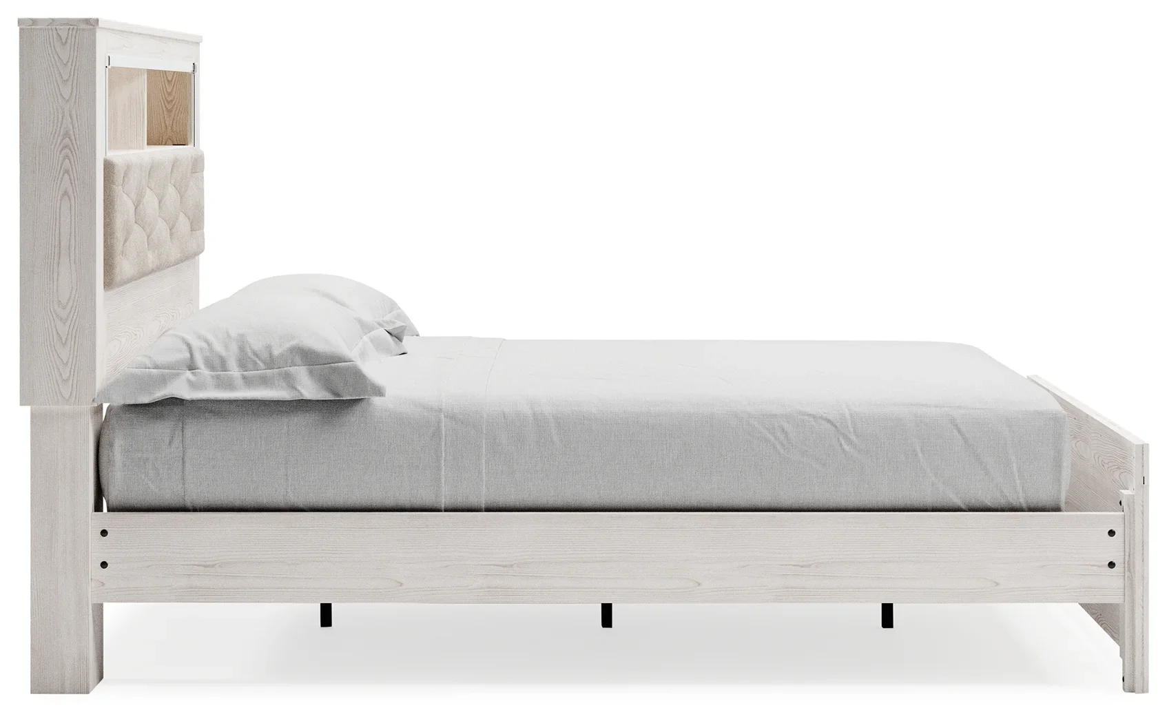 Altyra - White - Queen Panel Bookcase Bed With Roll Slats - Image 6