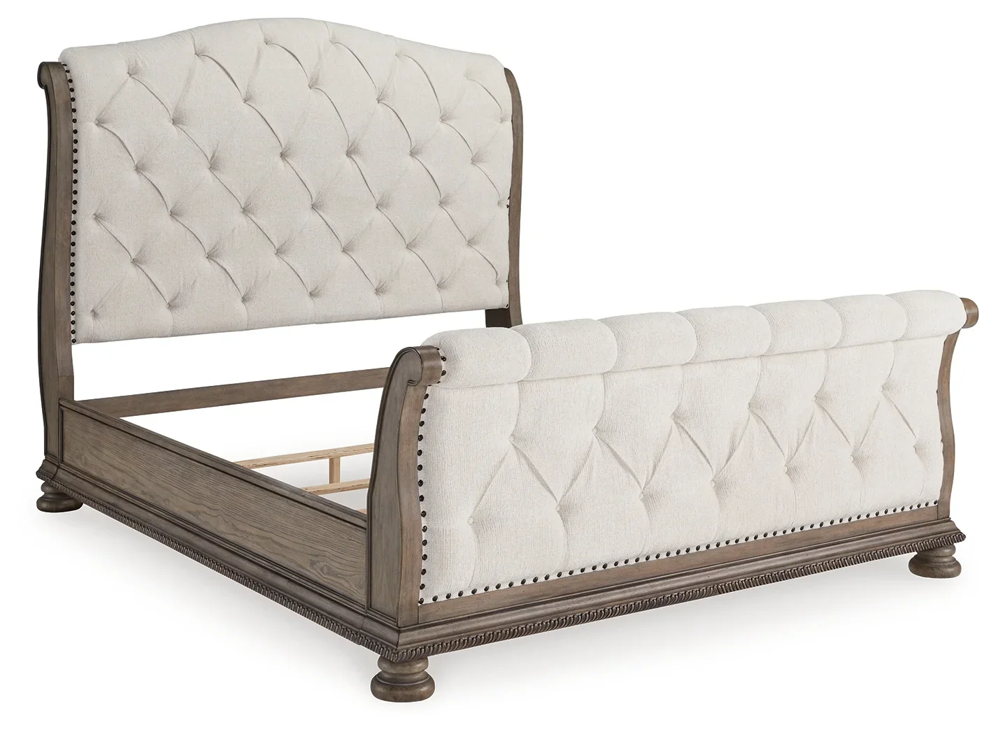 Ardenfield - Light Brown - King Upholstered Sleigh Bed - Image 3