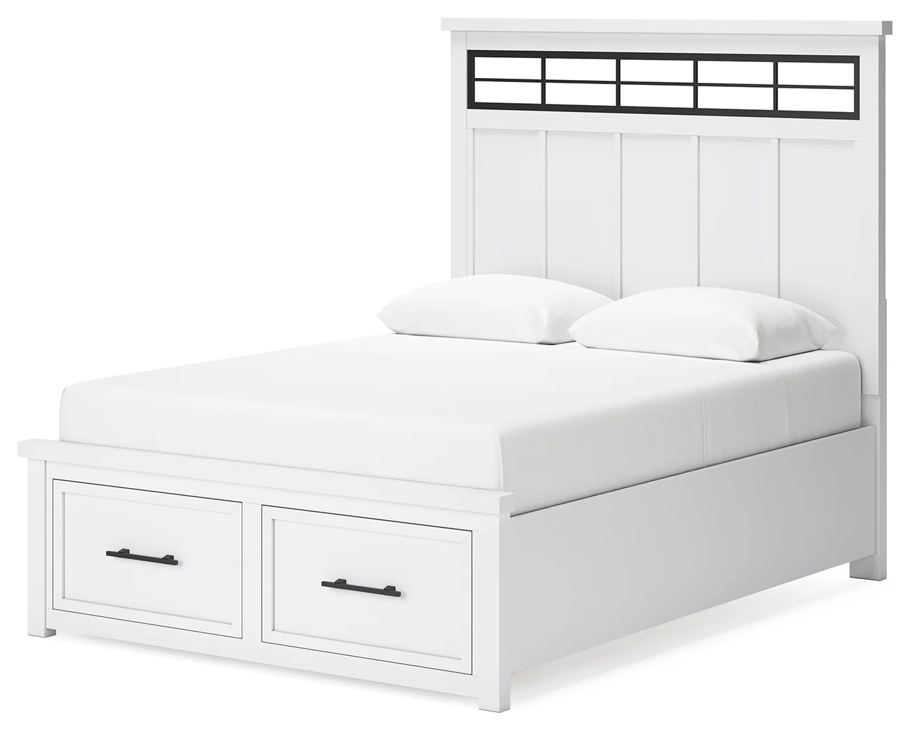 Ashbryn - White / Natural - Queen Panel Storage Bed - Image 3