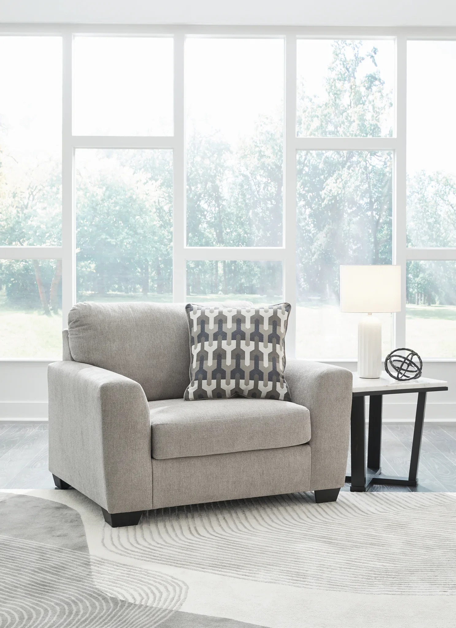 Avenal Park - 2 Pc. - Chair And A Half, Ottoman - Flannel - Image 2