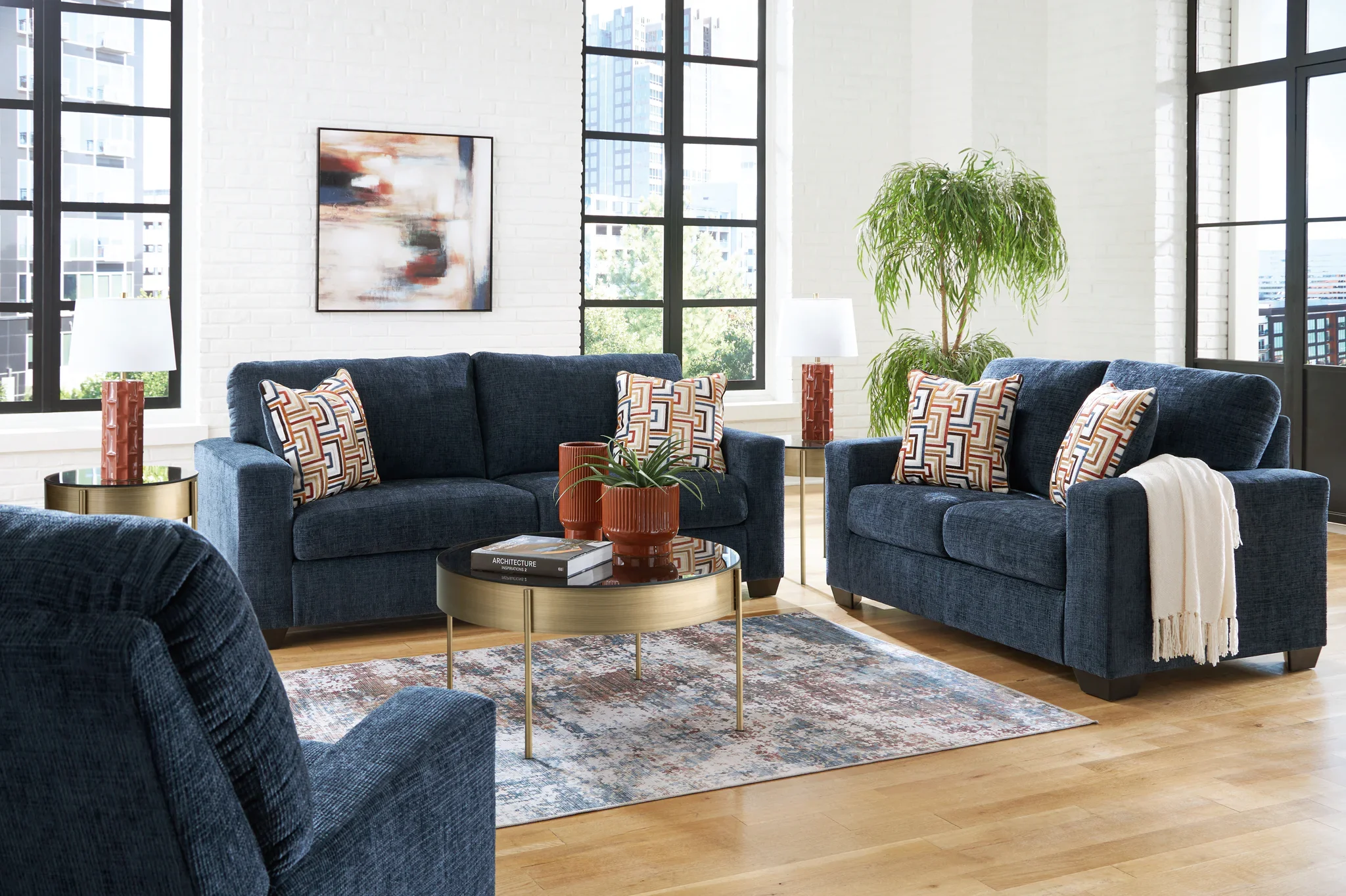 Aviemore - 3 Pc. - Sofa, Loveseat, Rocker Recliner - Ink