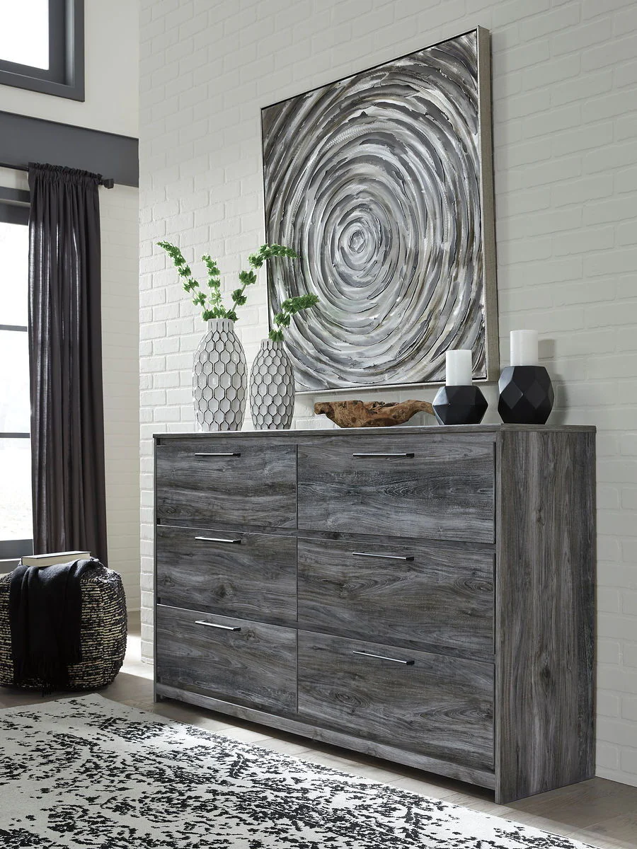 Baystorm - Gray - Six Smooth Drawer Dresser - Image 2