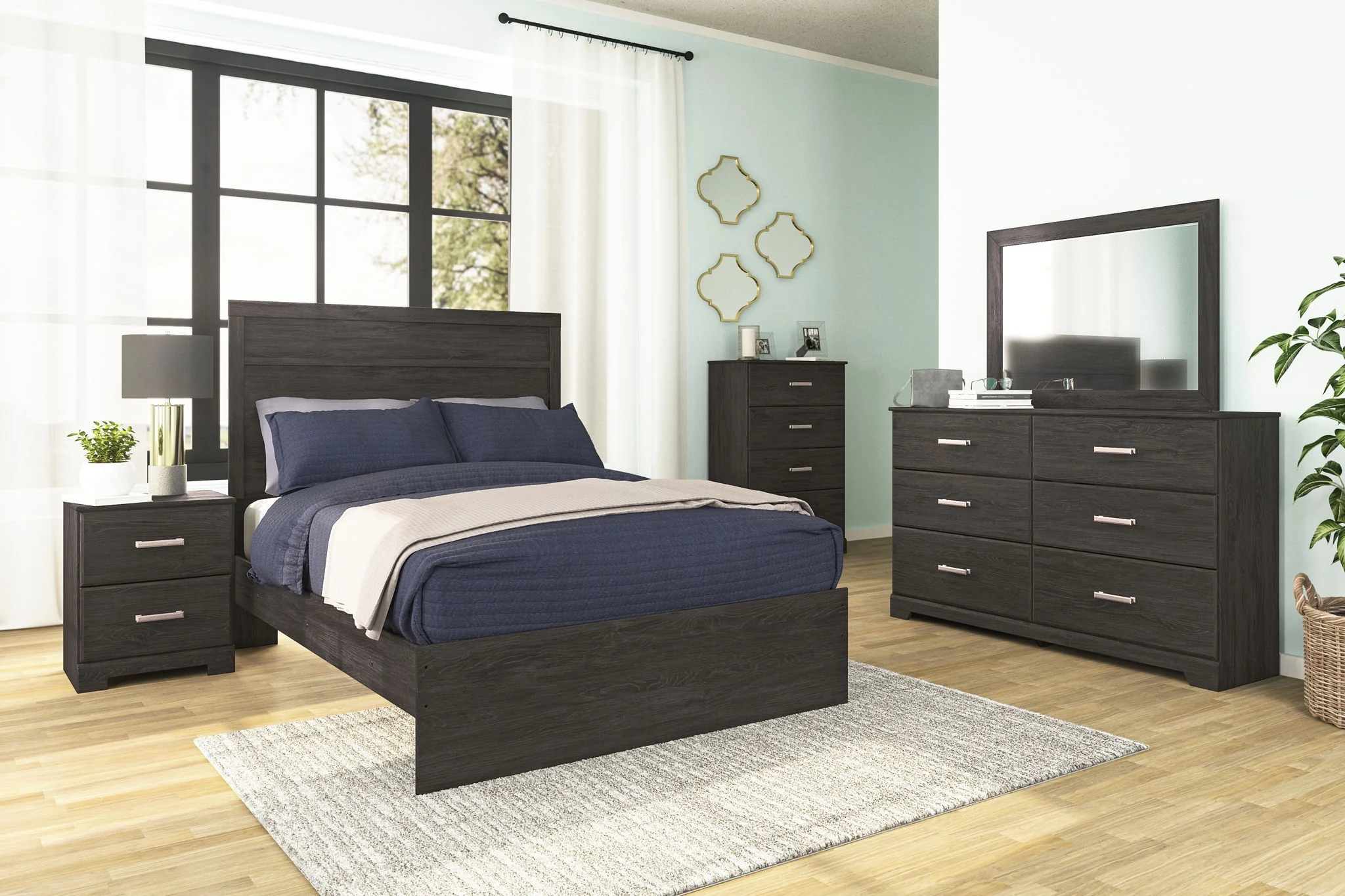 Belachime - Black - Four Drawer Chest - Image 3