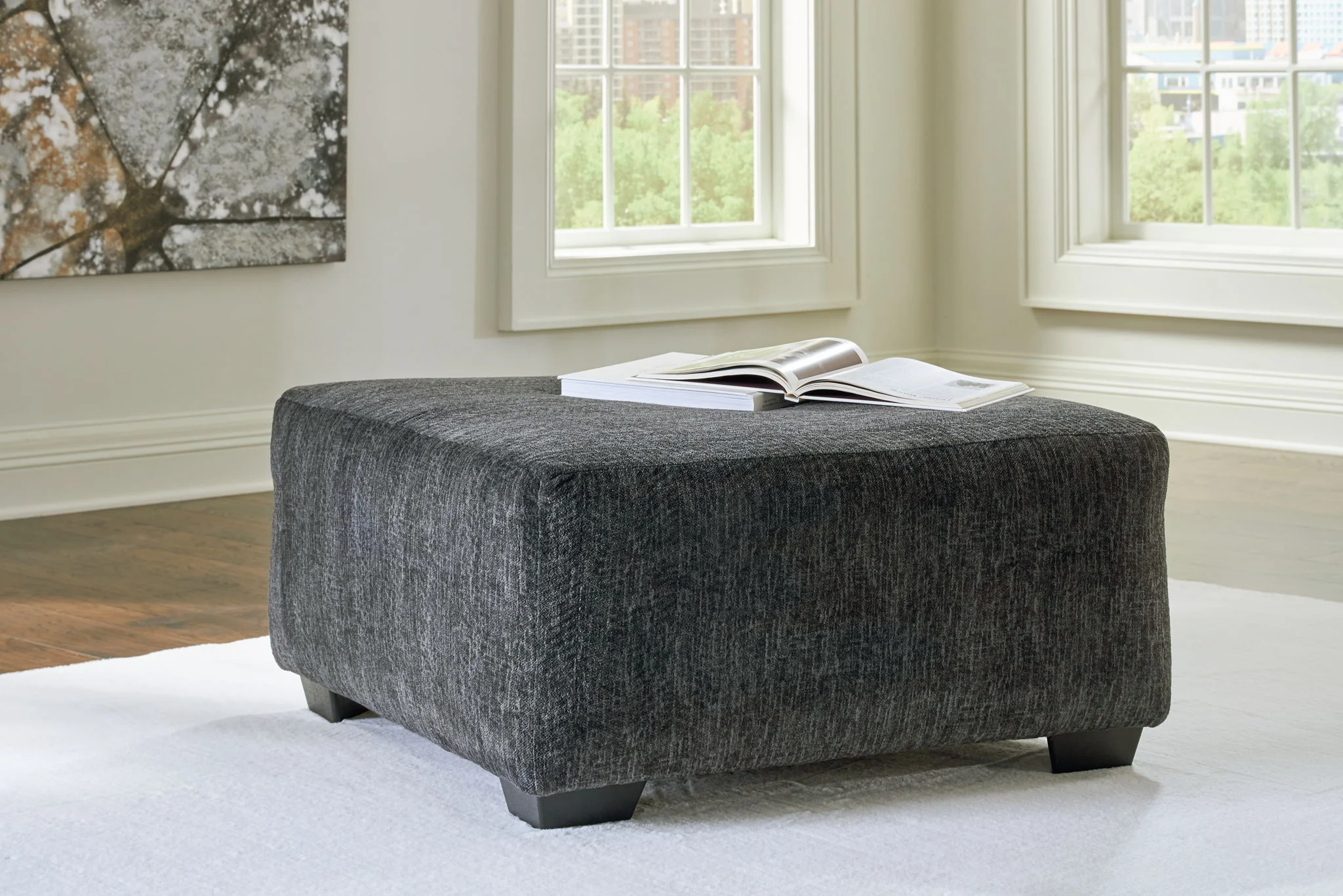 Biddeford - Shadow - Oversized Accent Ottoman - Image 2