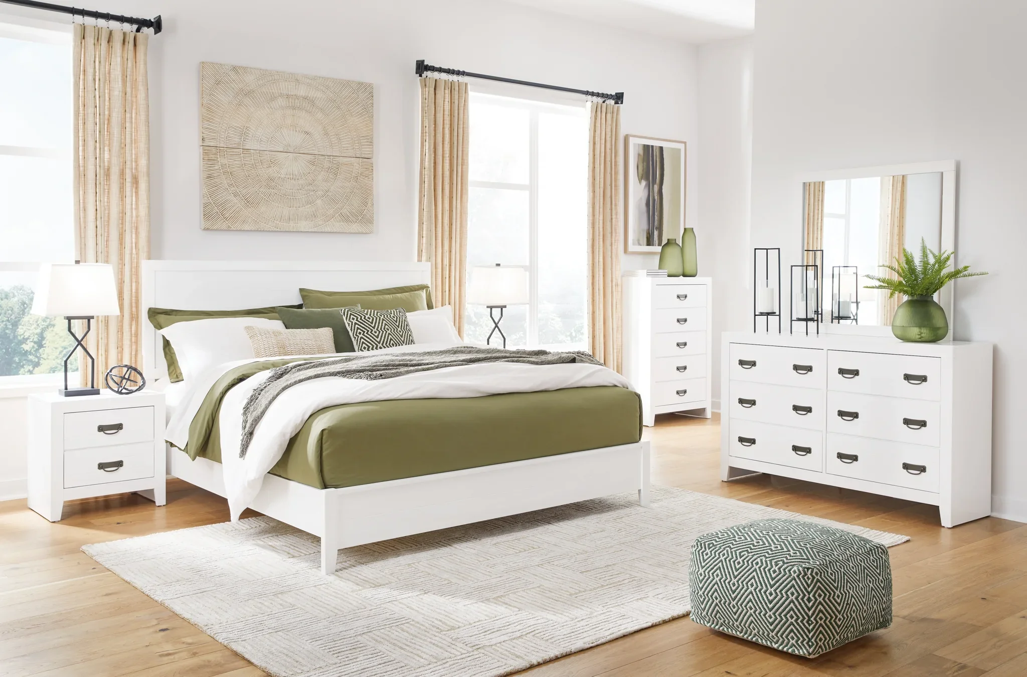 Binterglen - White - California King Panel Bed - Image 9