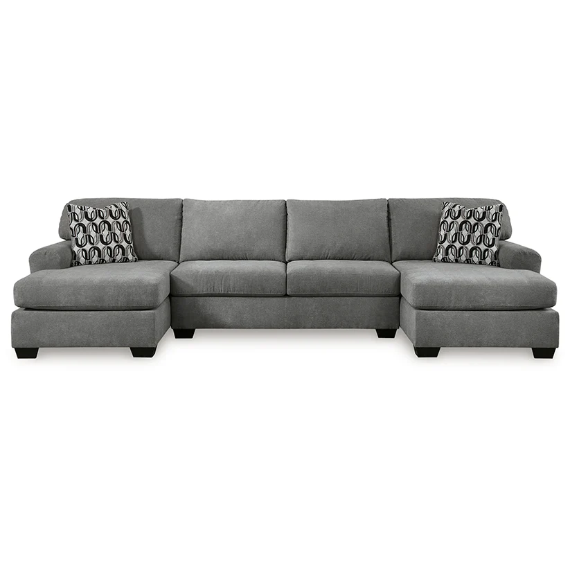 Birkdale Court - Gray - 3-Piece Sectional With LAF And RAF Corner Chaises