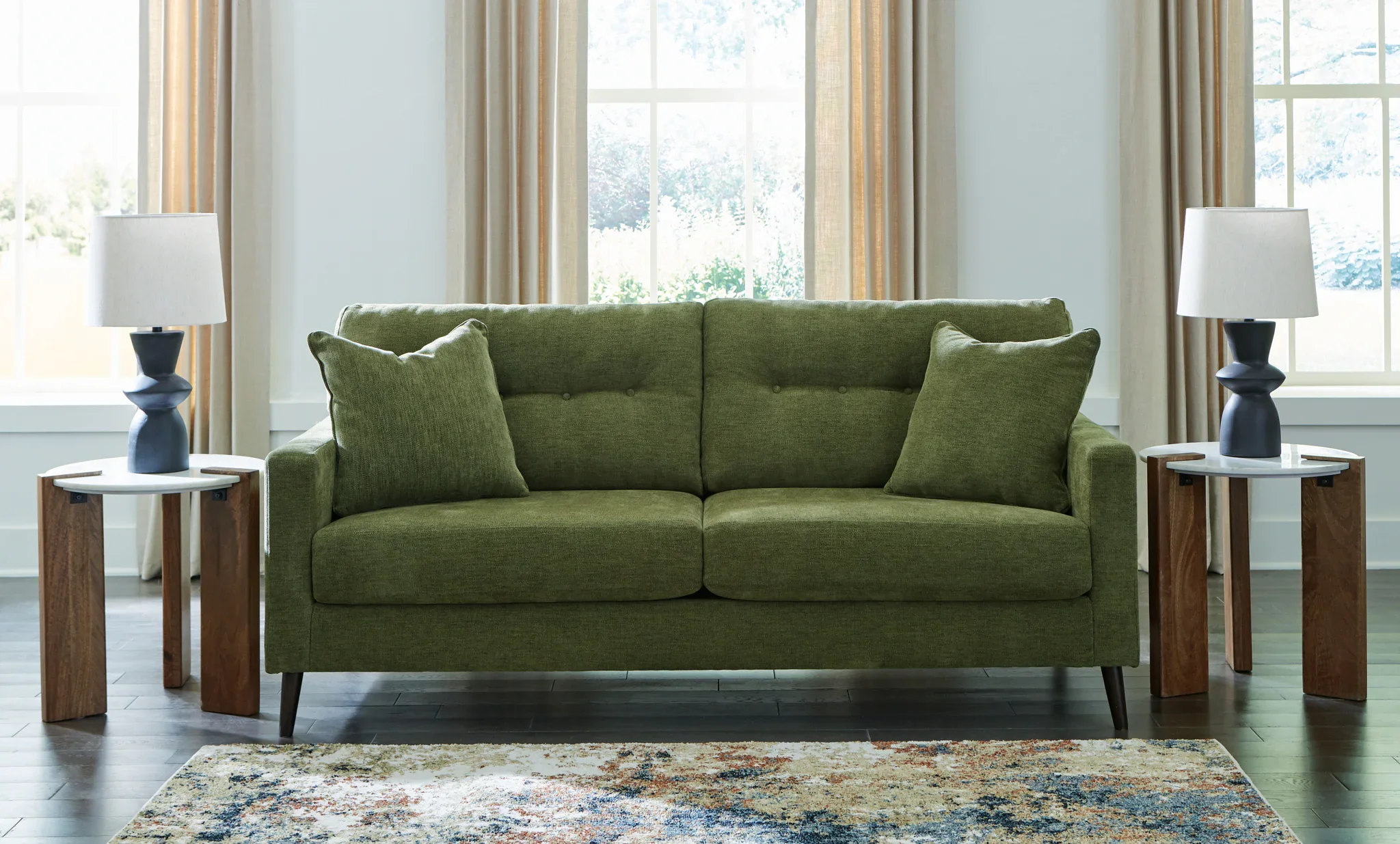 Bixler - 2 Pc. - Sofa, Loveseat - Olive