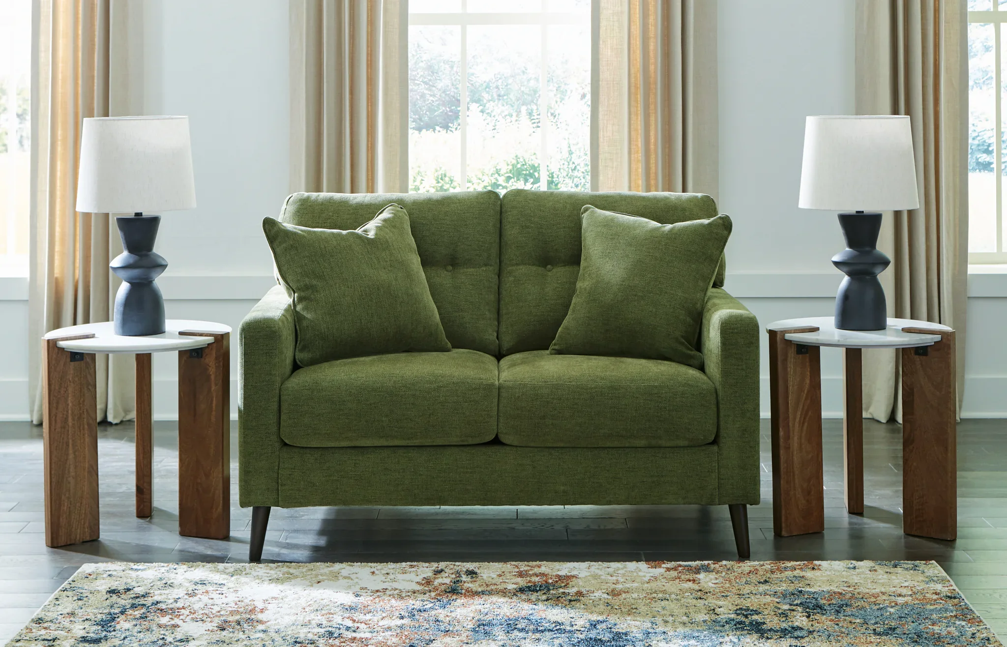 Bixler - 2 Pc. - Sofa, Loveseat - Olive - Image 5