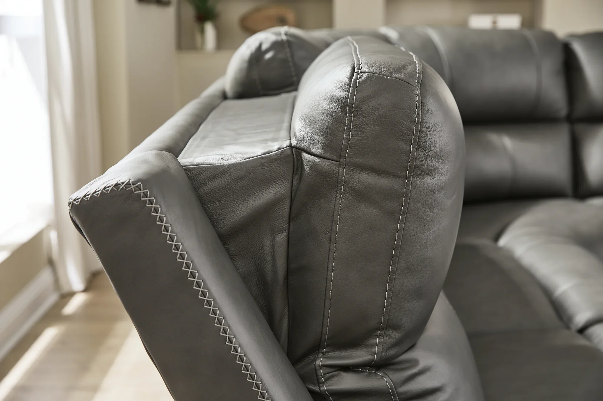 Bleckley - 5-Piece Power Reclining Sectional With RAF And LAF Recliners - Anchor - Image 3