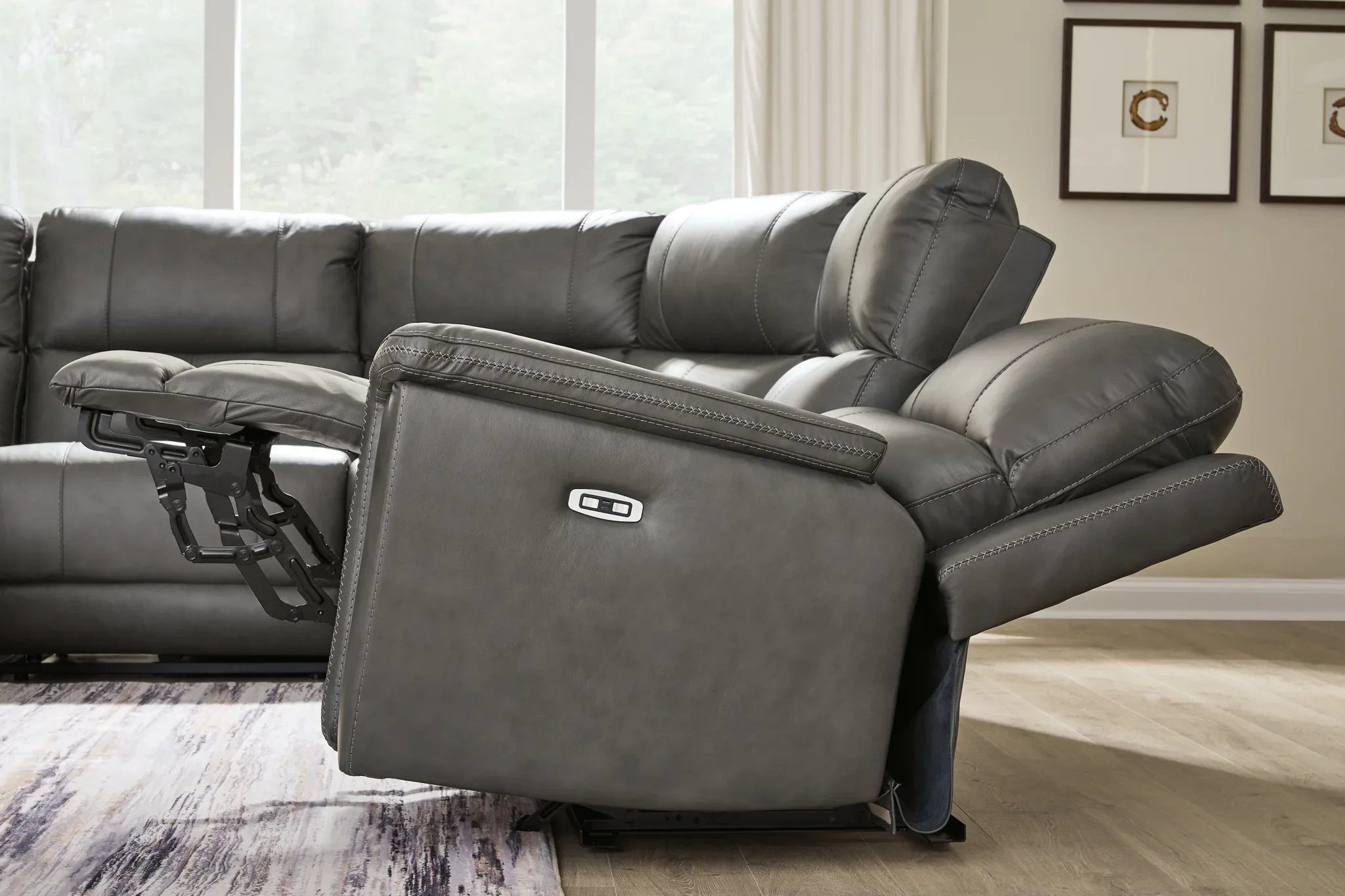 Bleckley - 6-Piece Power Reclining Sectional With LAF And RAF Recliners - Anchor - Image 7