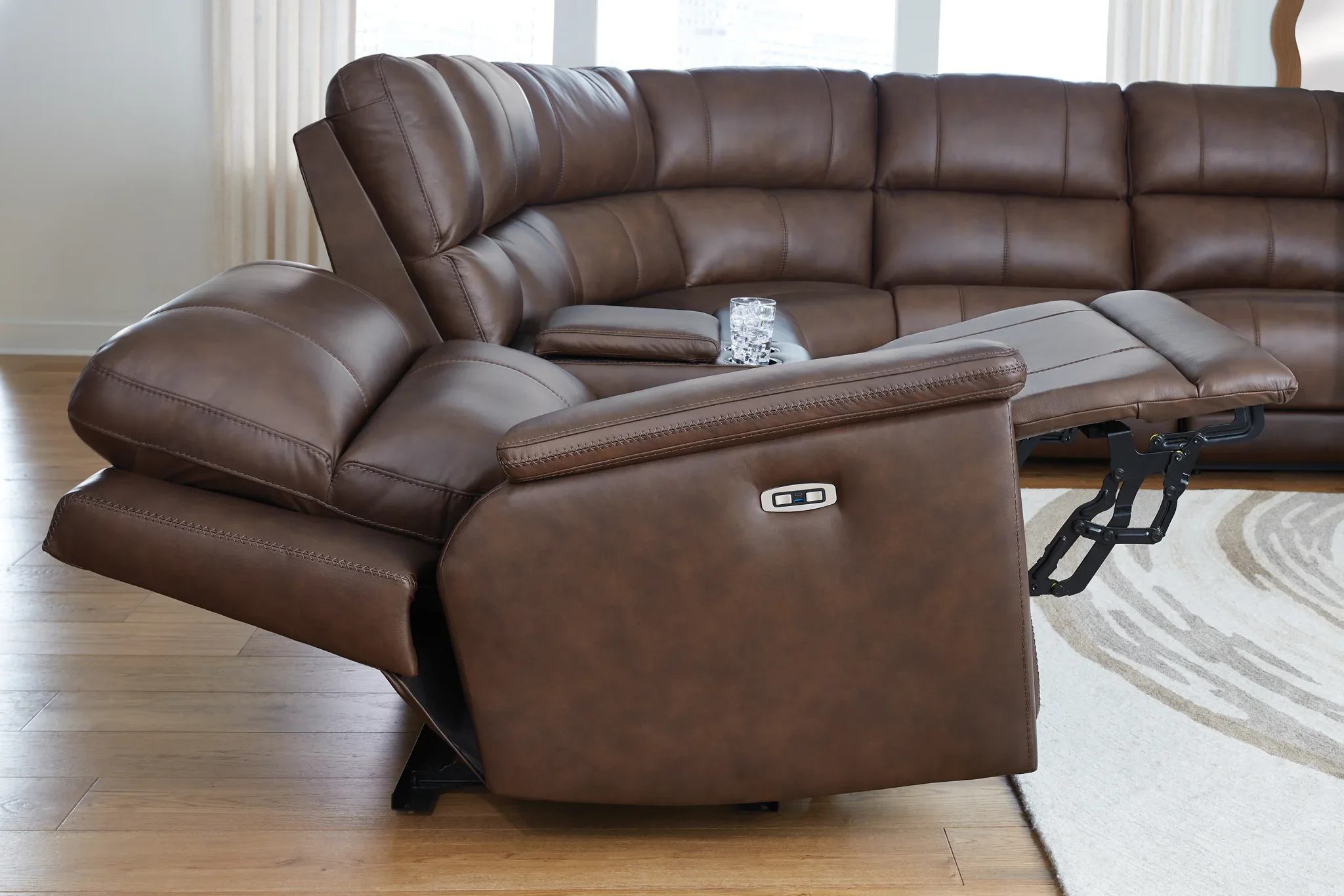 Bleckley - Espresso - 6-Piece Power Reclining Sectional With LAF And RAF Recliners - Image 5
