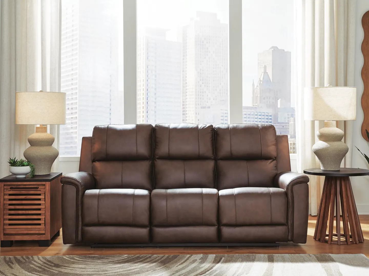 Bleckley - Power Reclining Sofa With Adjustable Headrest - Espresso - Image 2