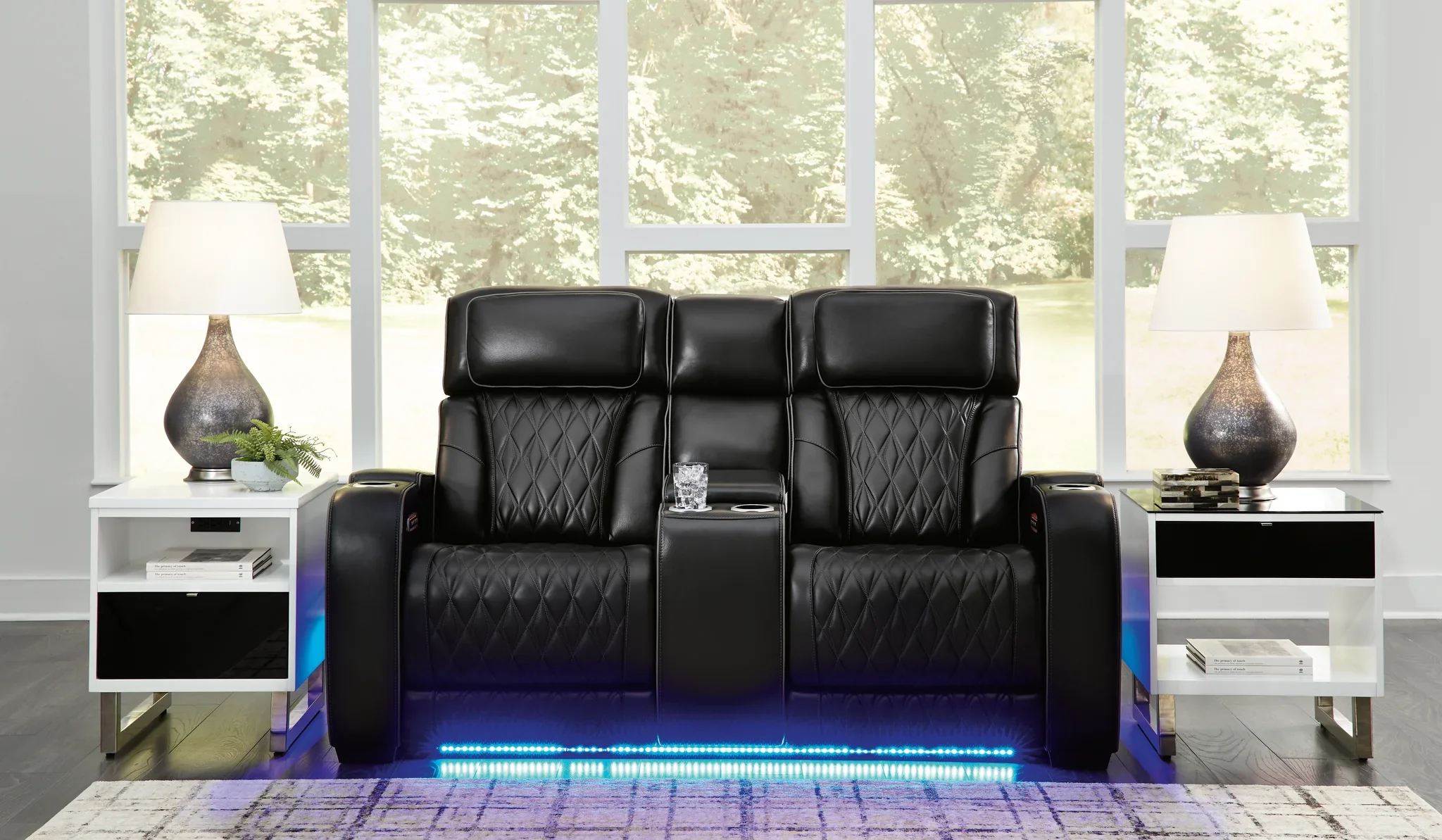Boyington - Black - Power Reclining Loveseat With Console/ Adj Headrest - Image 5