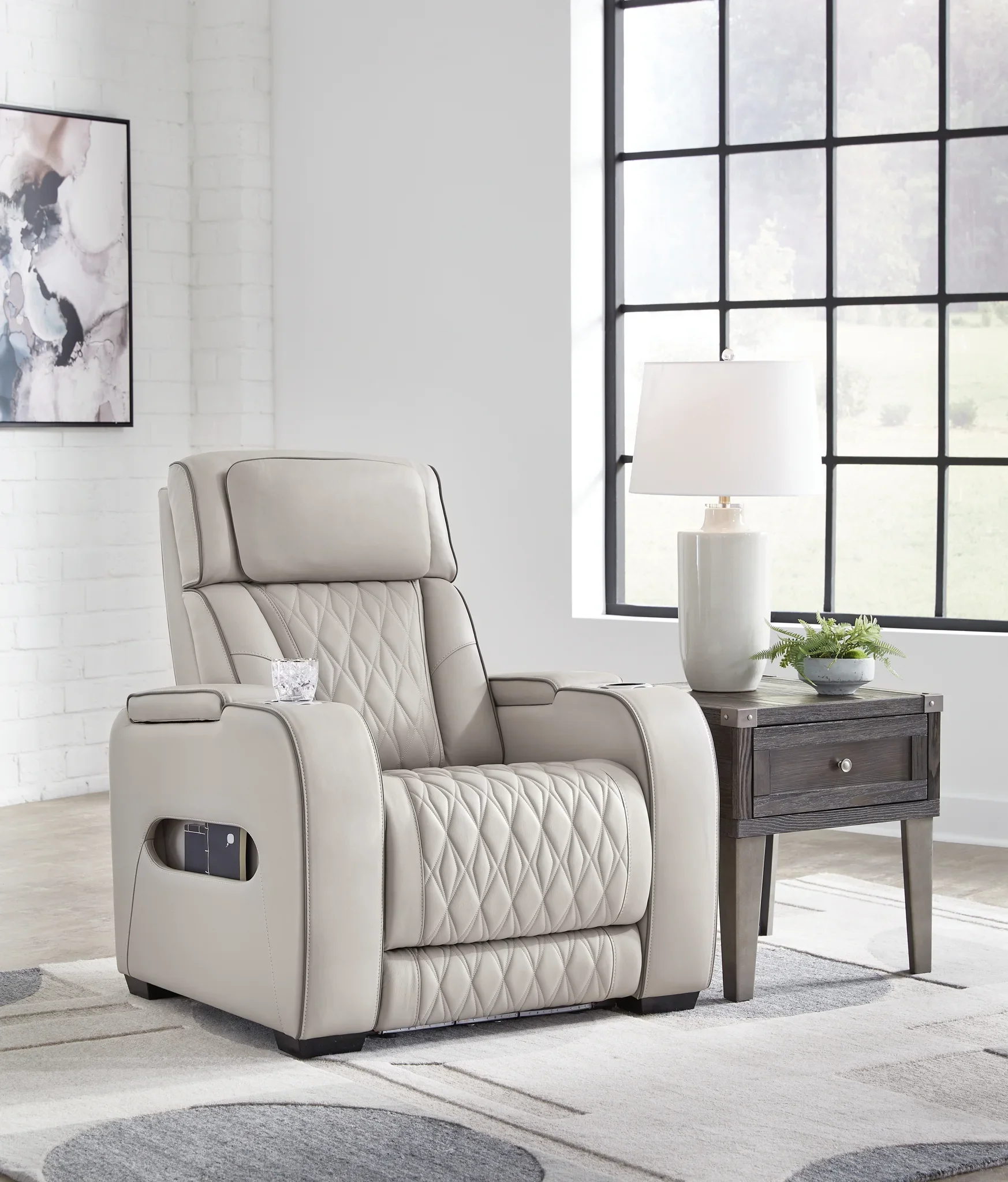 Boyington - Gray - Power Recliner/Adj Headrest - Image 6