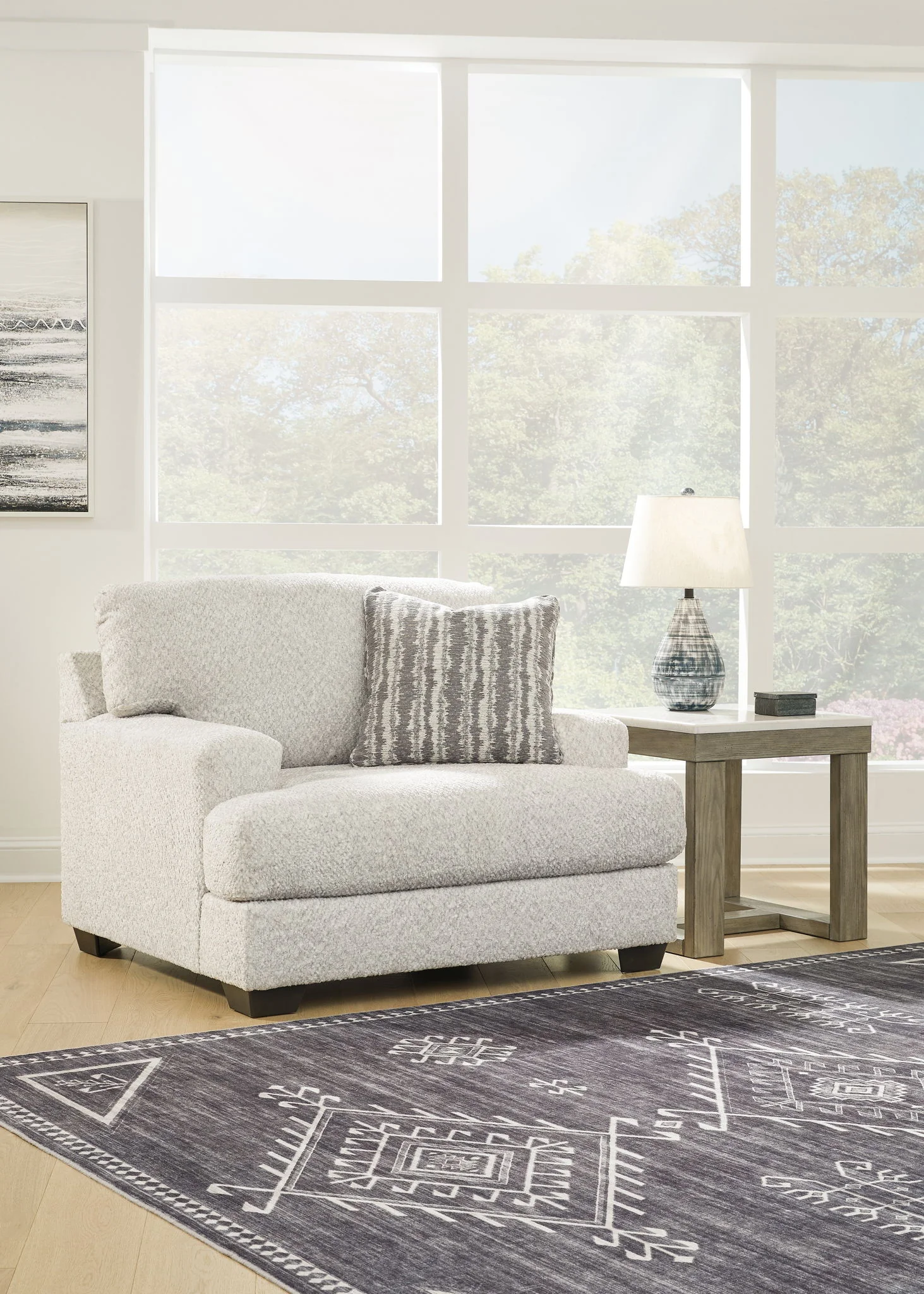 Brebryan - Flannel - Chair And A Half, Ottoman - Image 2