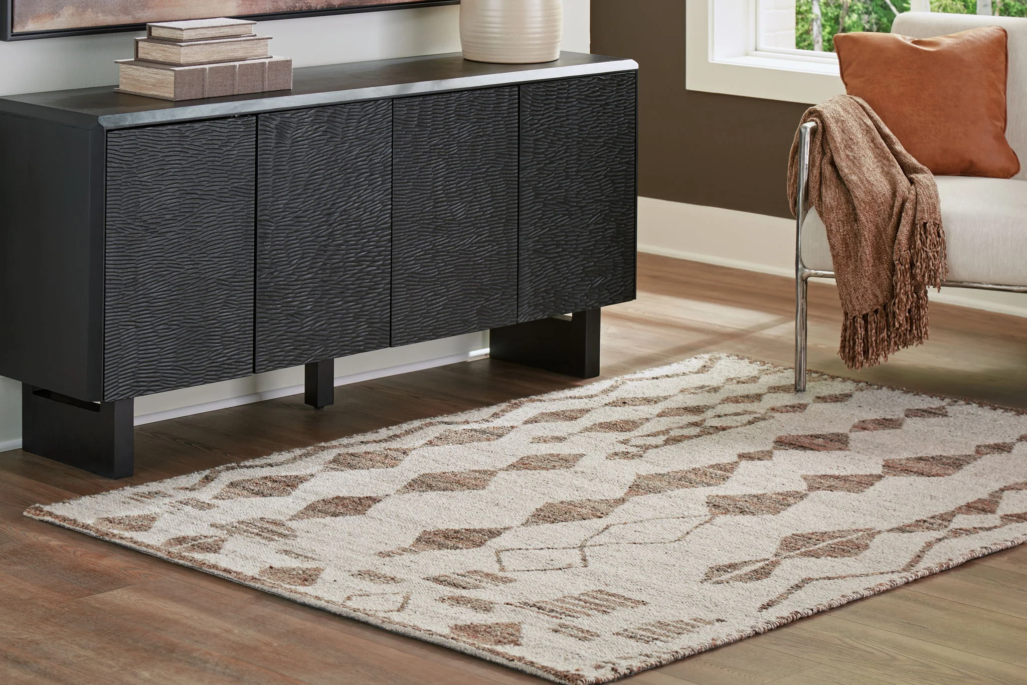 Brettler - Beige / Brown - Medium Rug - 5' x 7' - Image 2