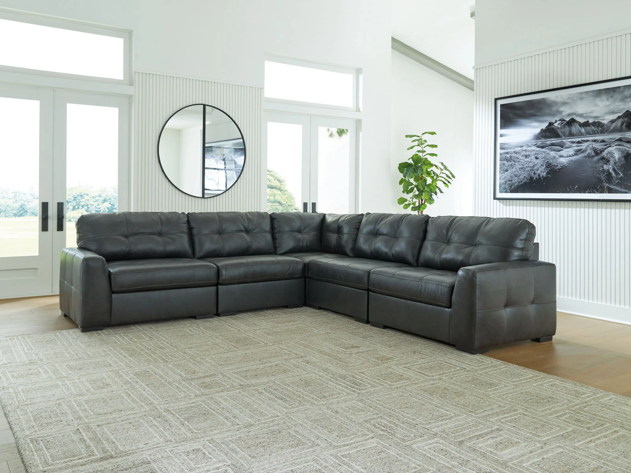 Brindley Pier - Fog - 5-Piece Sectional - Image 2