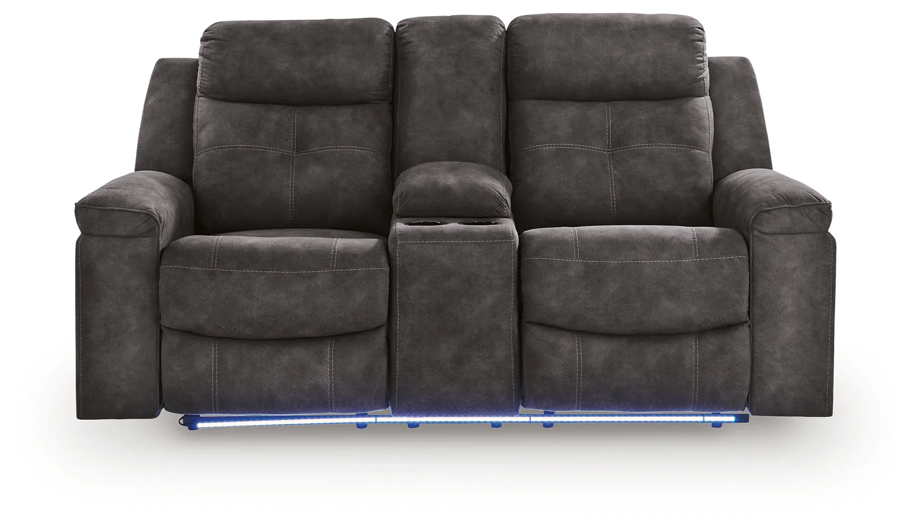 Brysonview - 2 Pc. - Reclining Sofa, Reclining Loveseat With Console - Charcoal - Image 8