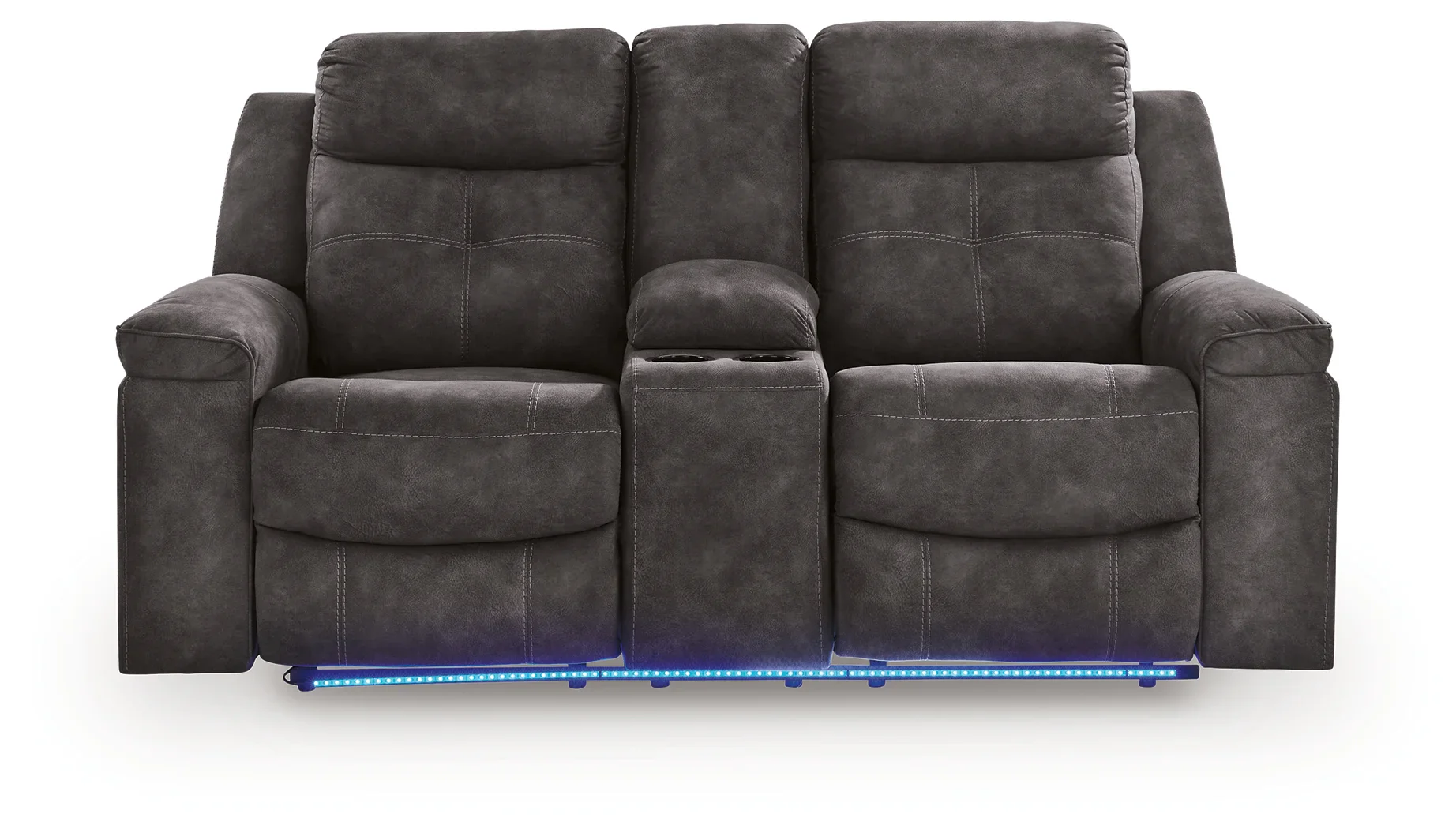 Brysonview - 2 Pc. - Reclining Sofa, Reclining Loveseat With Console - Charcoal - Image 9