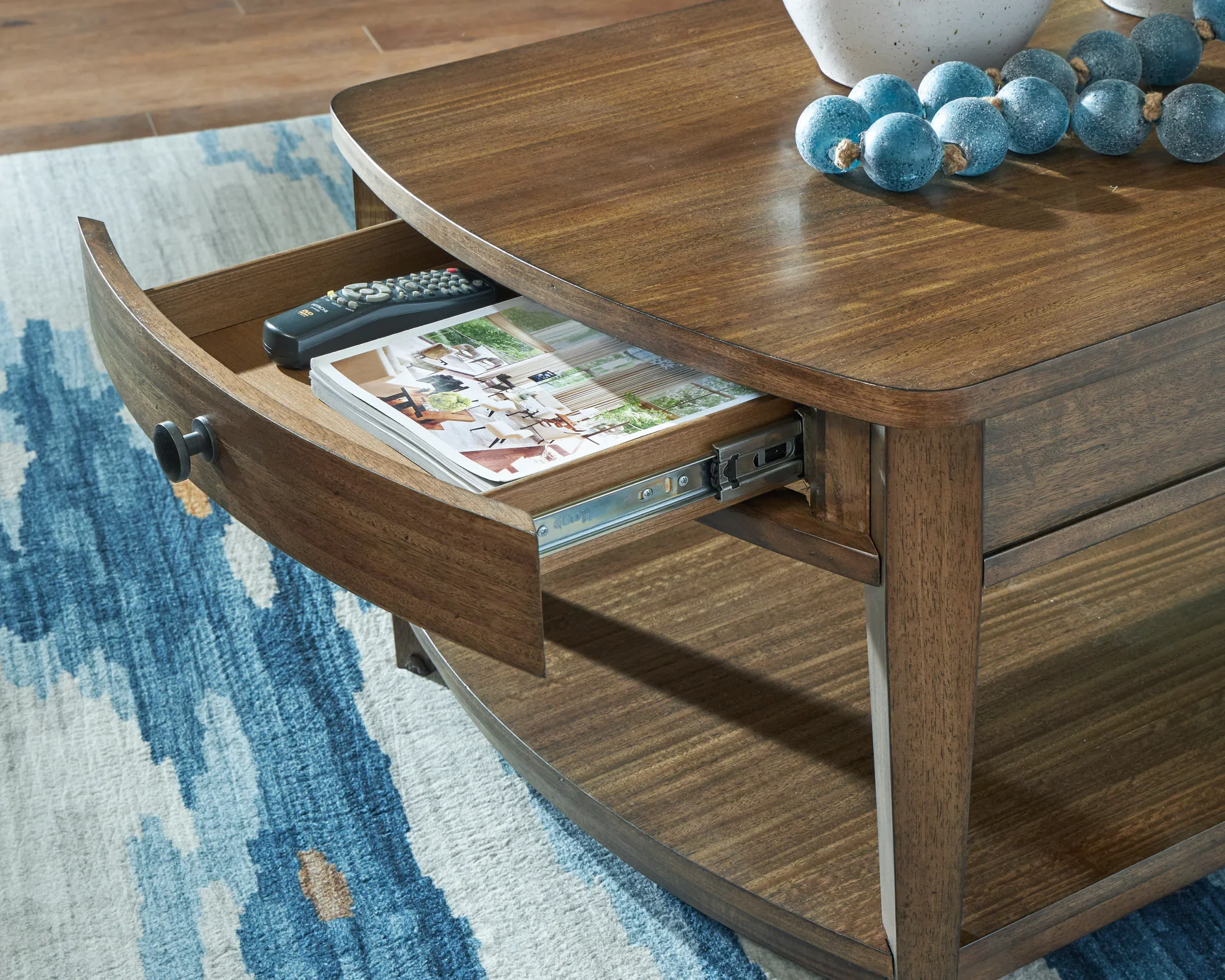 Burkbyer - Brown - Rectangular Cocktail Table - Image 4