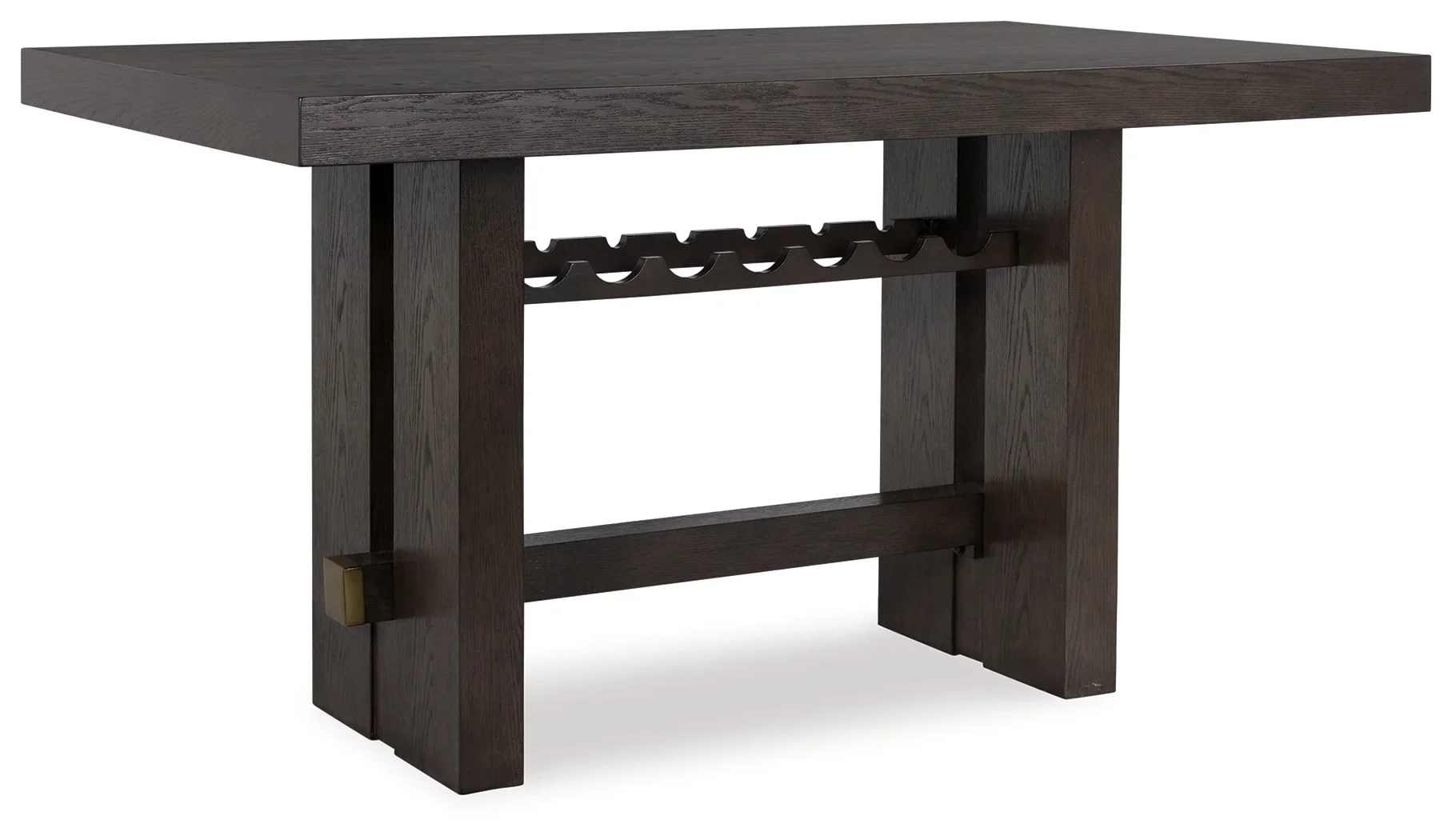 Burkhaus - Dark Brown - 7 Pc. - Rectangular Counter Table, 6 Barstools - Image 2