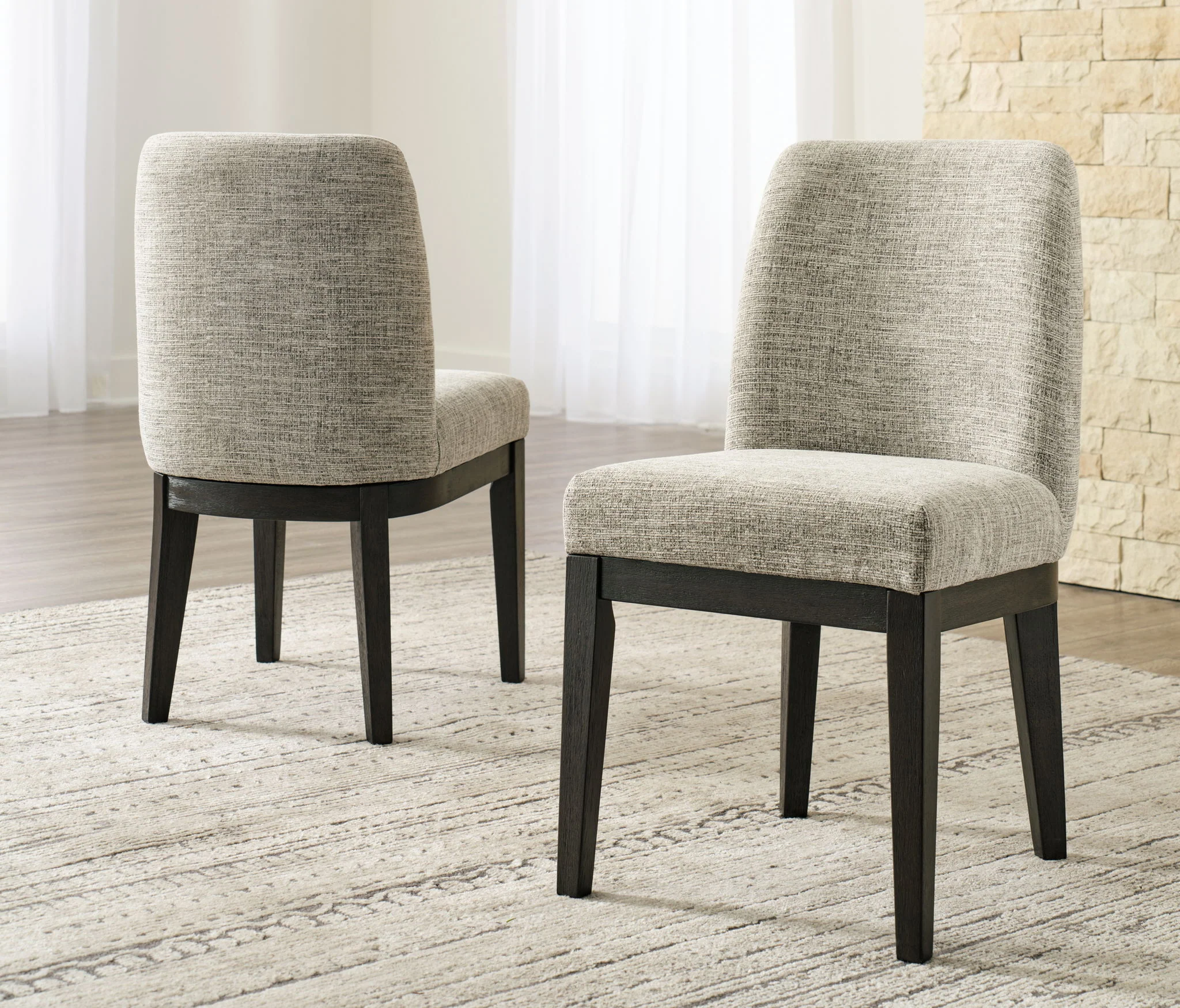 Burkhaus - Dark Brown - 8 Pc. - Dining Room Extension Table, 6 Side Chairs, Server - Image 3