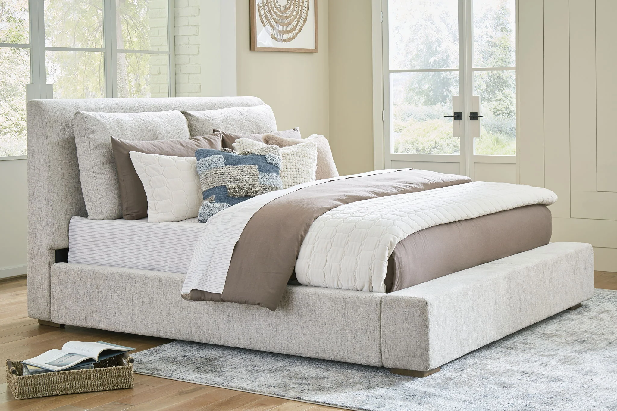 Cabalynn - Light Brown - California King Upholstered Bed - Image 2