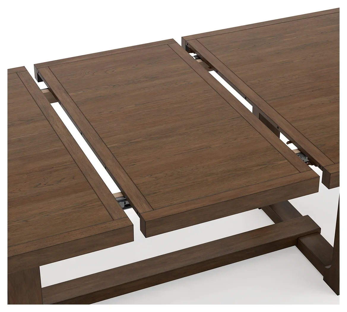 Cabalynn - Oatmeal / Light Brown - 9 Pc. - Dining Room Table, 6 Side Chairs, Bench, Server - Image 5