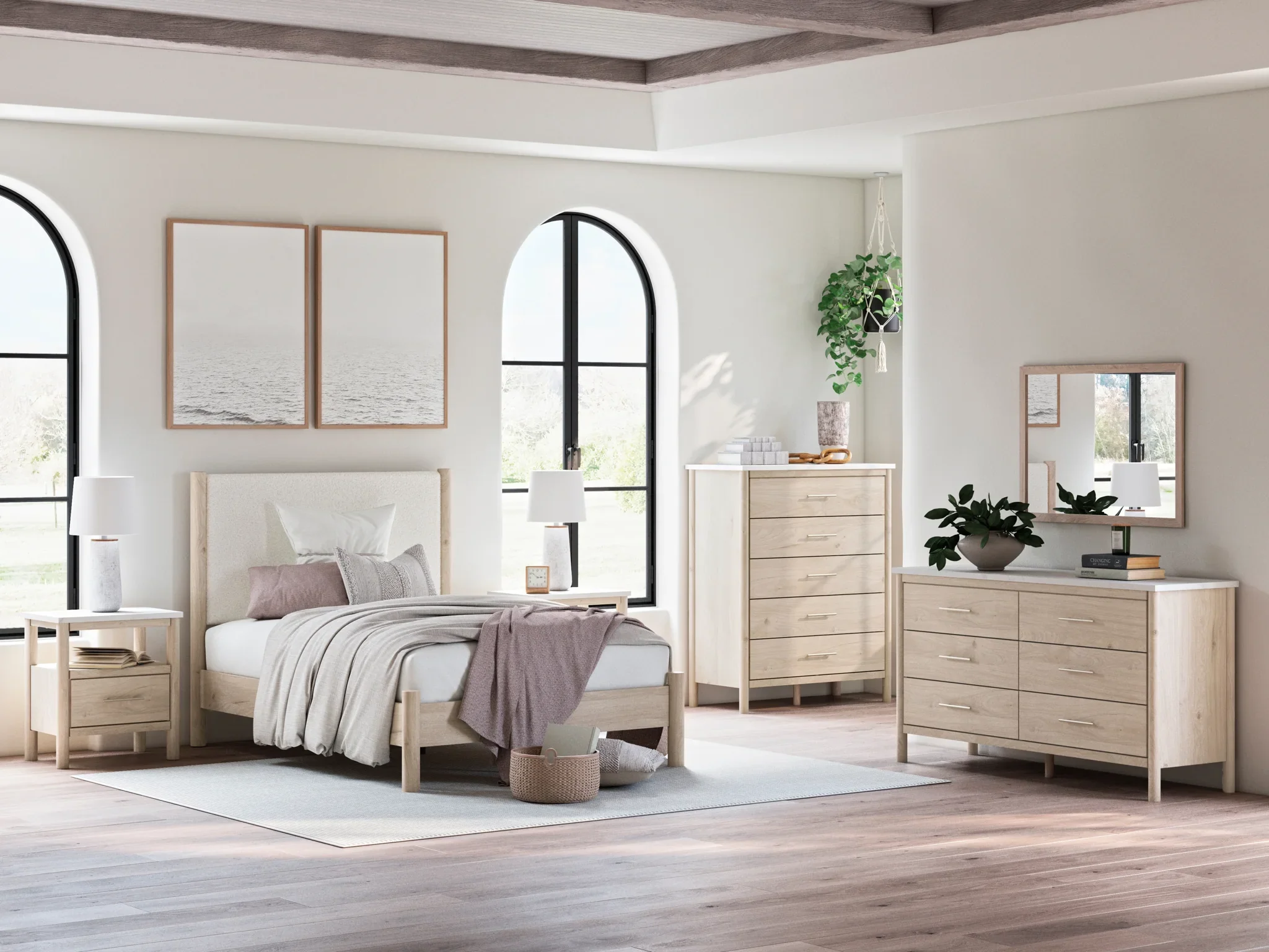Cadmori - Two-tone - Five Drawer Wide Chest - Image 8