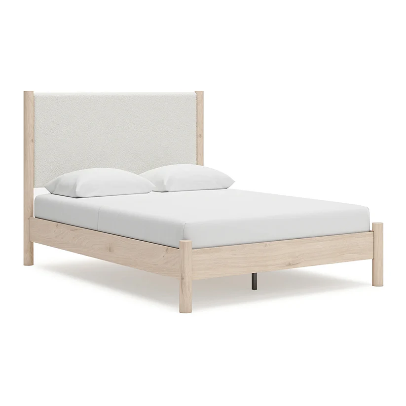 Cadmori - Two-tone - King Upholstered Panel Bed