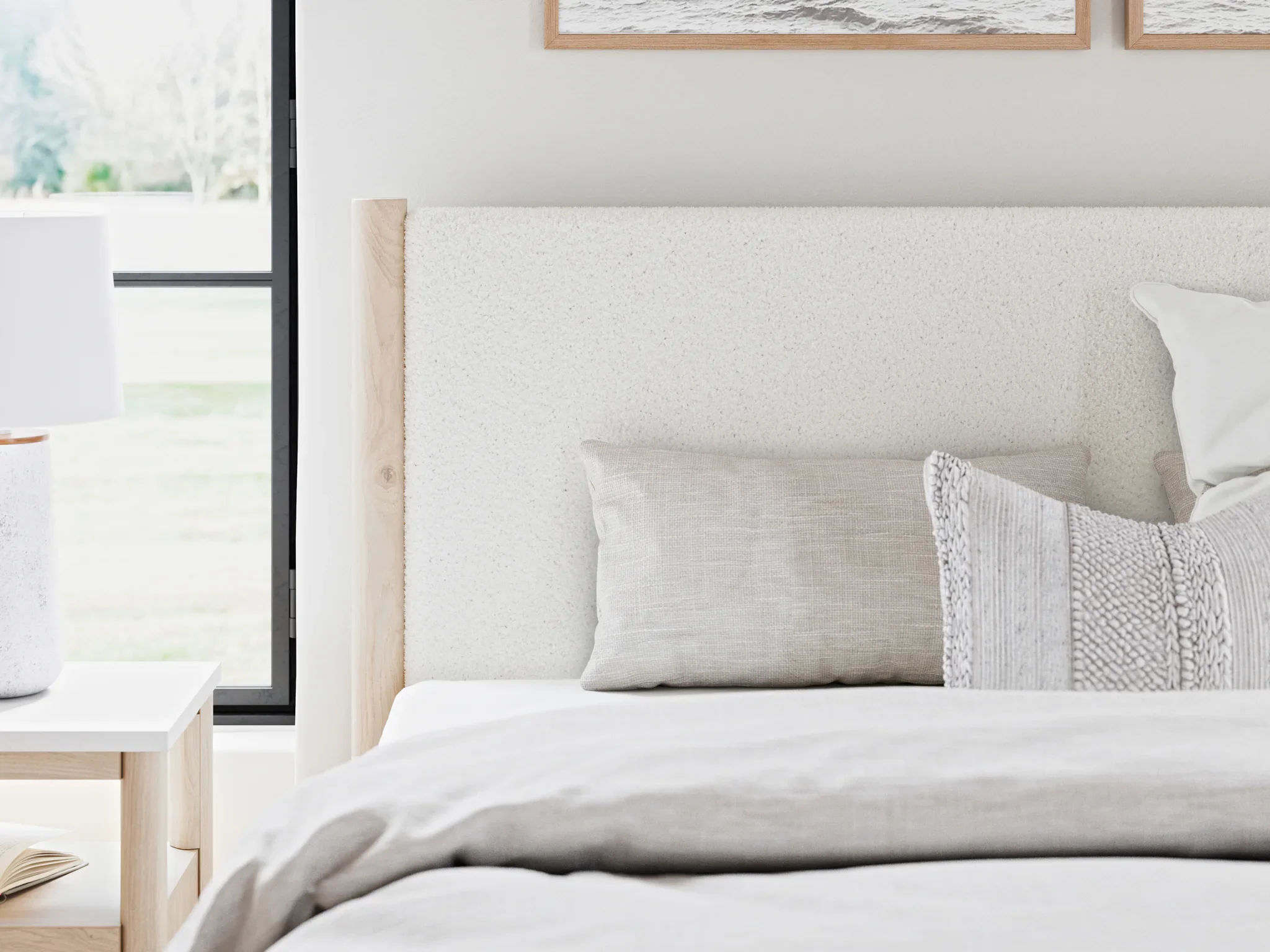 Cadmori - Two-tone - King Upholstered Panel Bed - Image 9