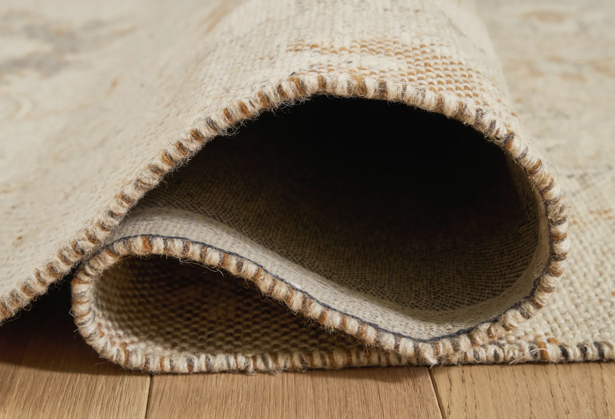 Calkin - Linen / Gray / Caramel - Large Rug - 8' x 10' - Image 4