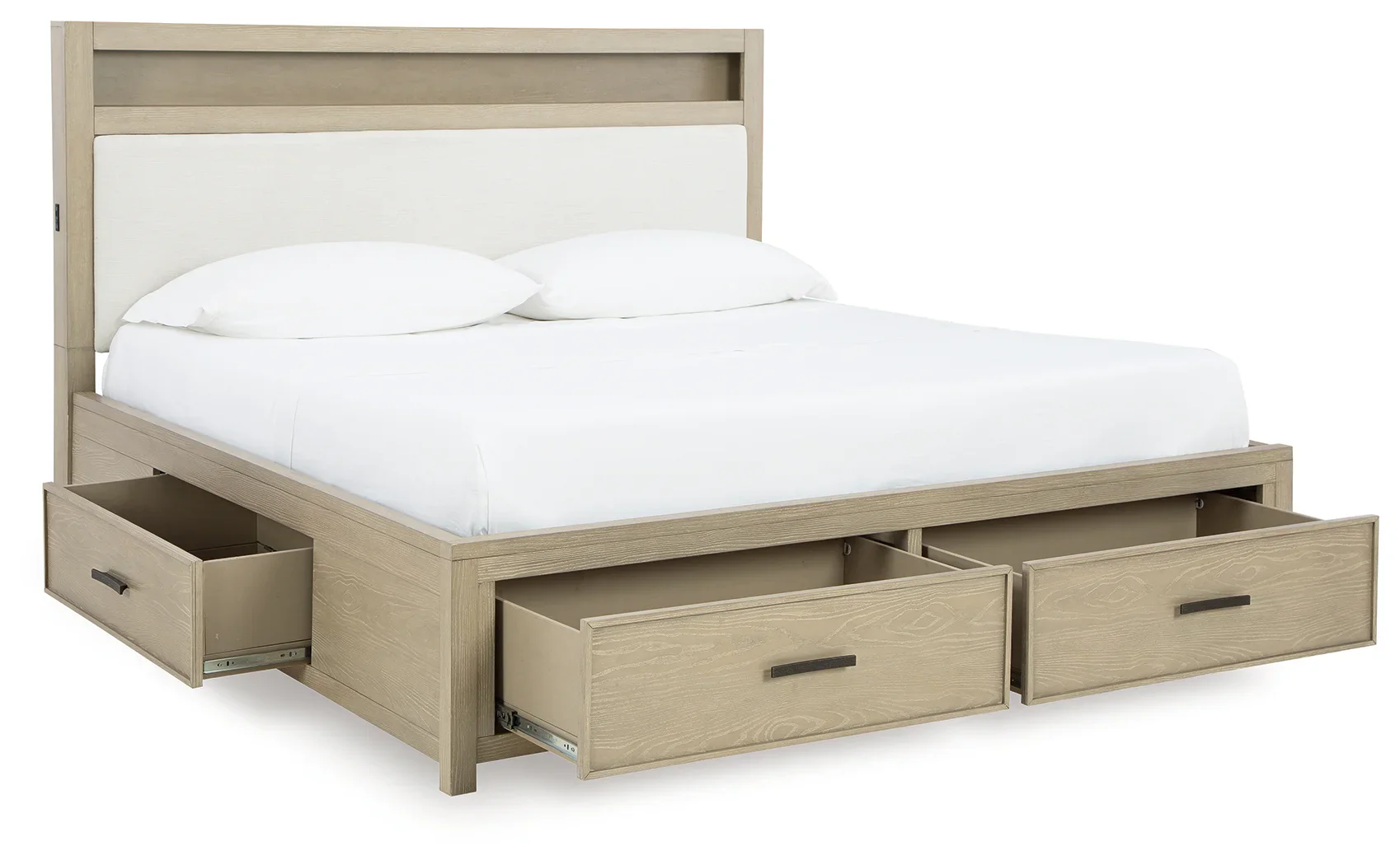 Calmoro - California King Bookcase Bed - Gray - Image 3