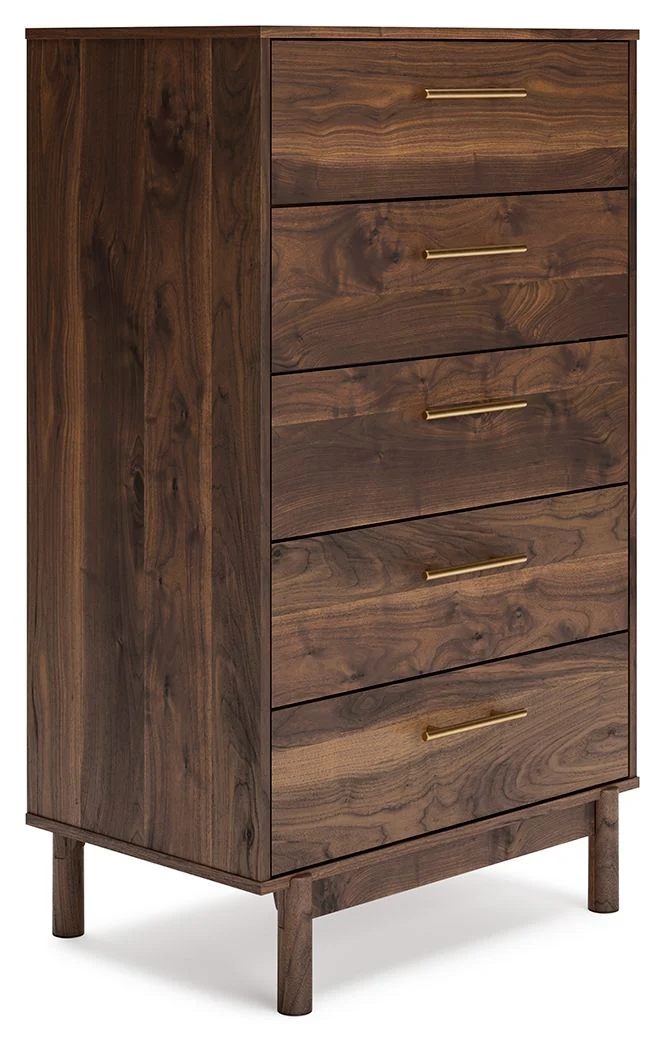 Calverson - Mocha - Five Drawer Chest - Image 3