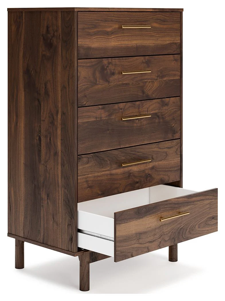 Calverson - Mocha - Five Drawer Chest - Image 4