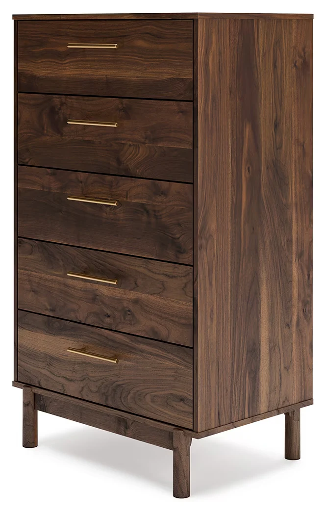 Calverson - Mocha - Five Drawer Chest - Image 5