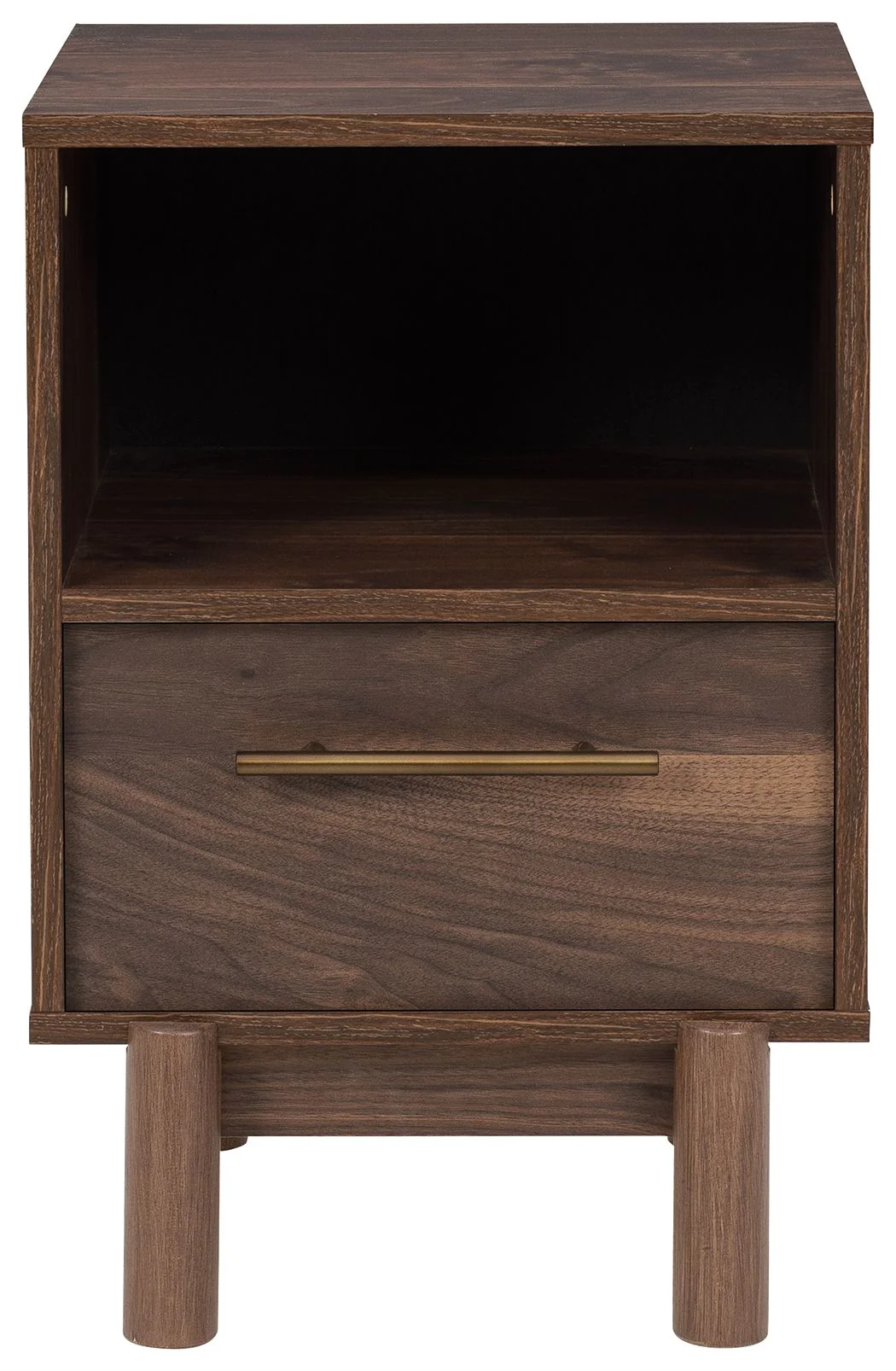 Calverson - Mocha - One Drawer Night Stand - Medium - Image 4