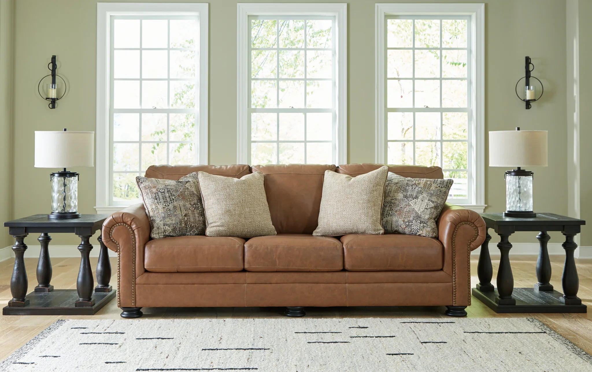 Carianna - 4 Pc. - Sofa, Loveseat, Chair And A Half, Ottoman - Caramel - Image 13