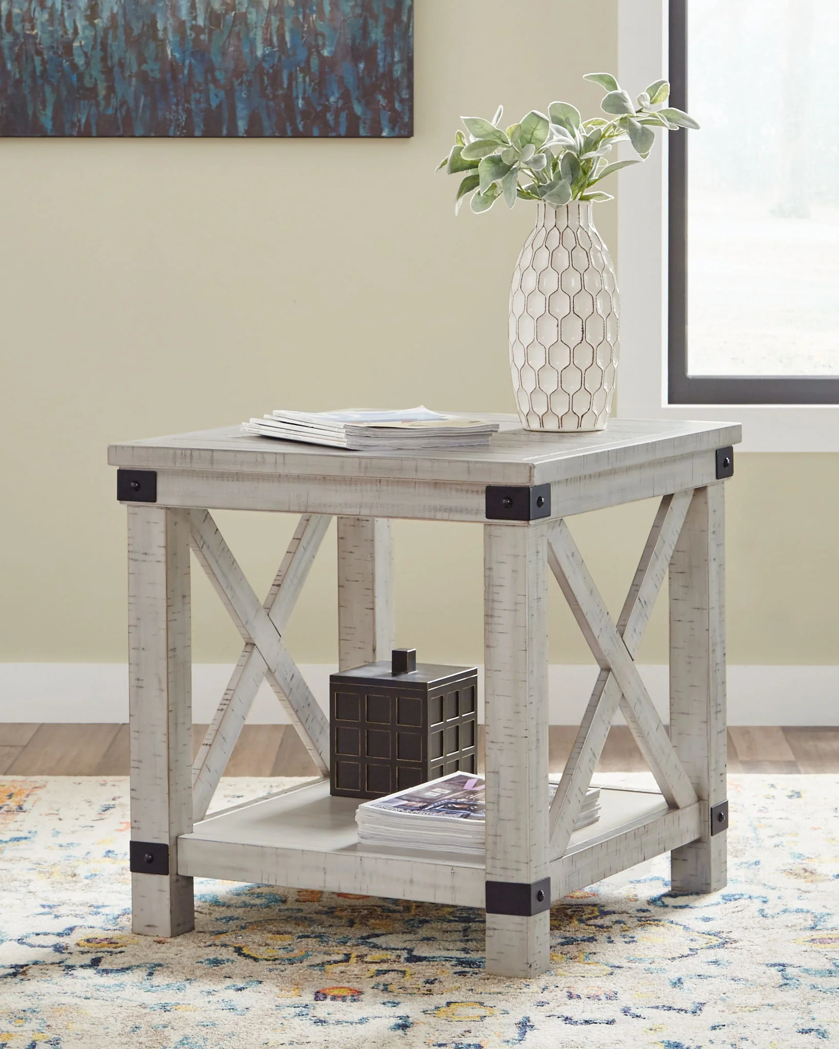 Carynhurst - Whitewash - Rectangular End Table - Image 2