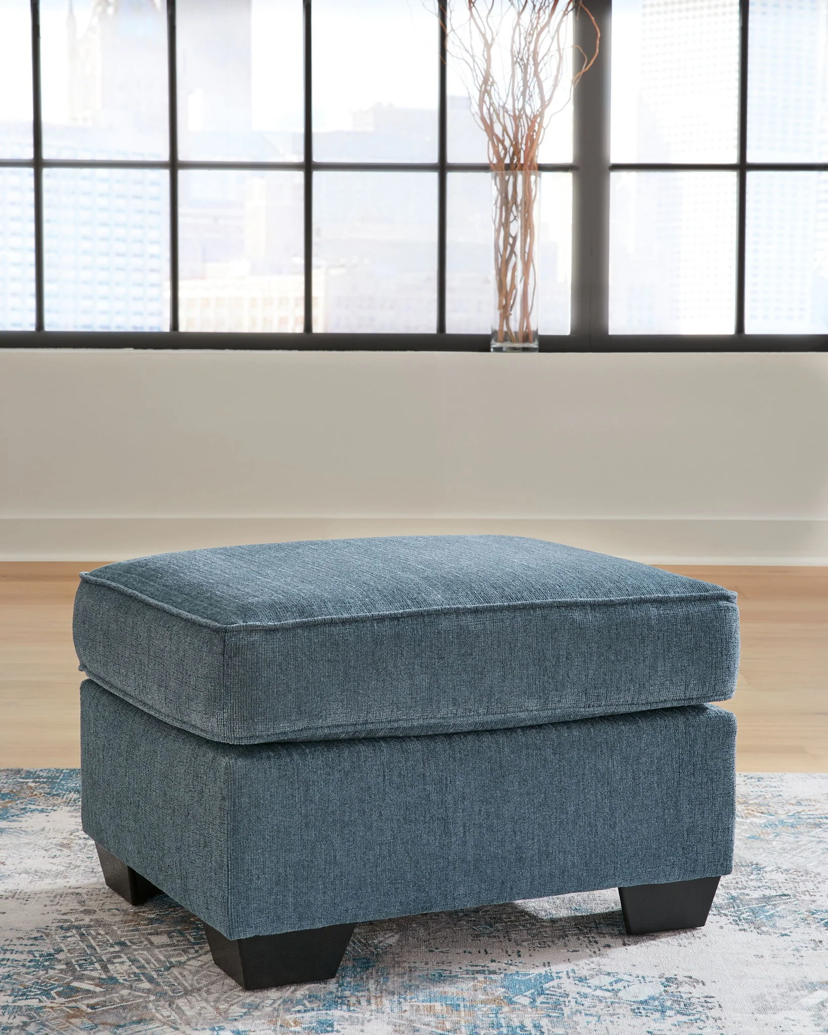 Cashton - Blue - 2 Pc. - Chair, Ottoman - Image 7