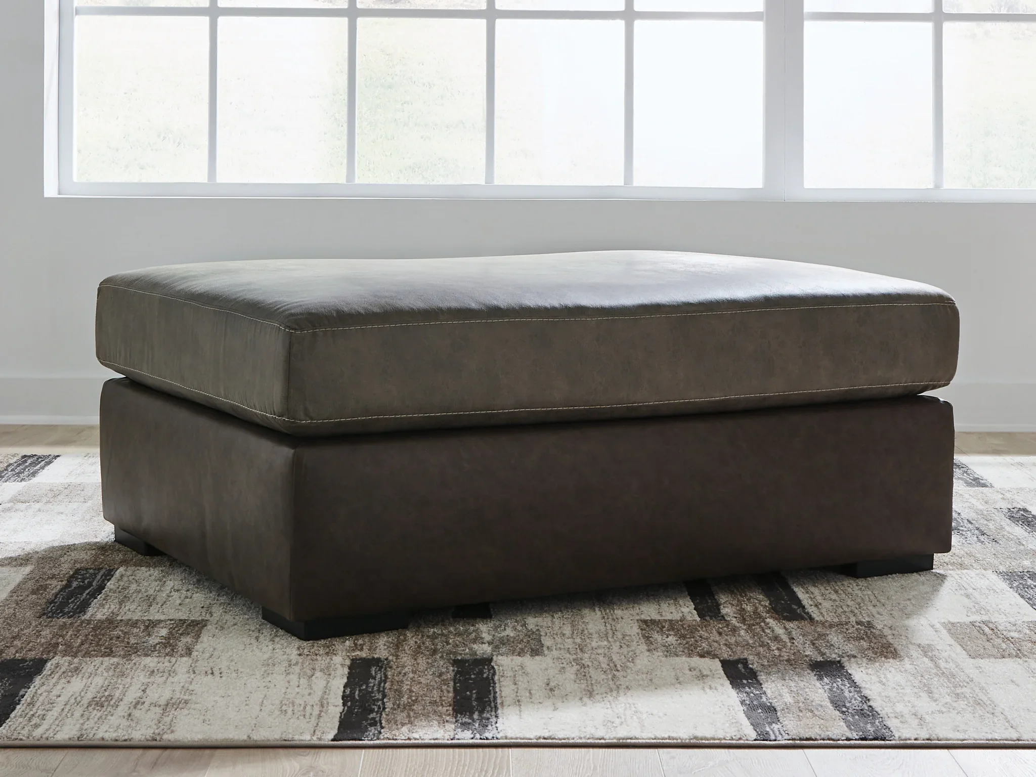 Castille Way - Oversized Accent Ottoman - Fossil - Image 2