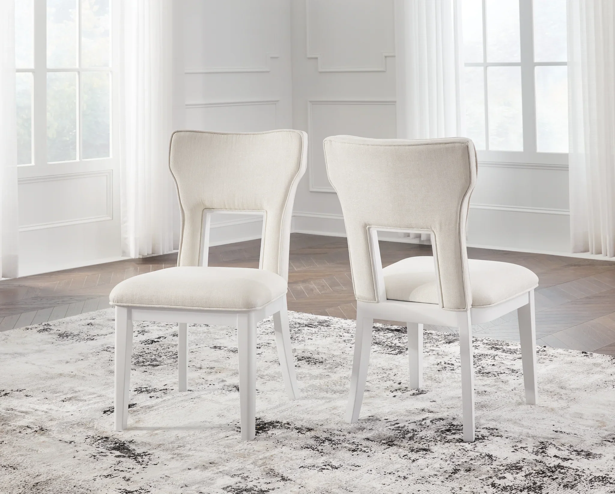 Chalanna - White - Dining Upholstered Side Chair (Set of 2) - Image 3
